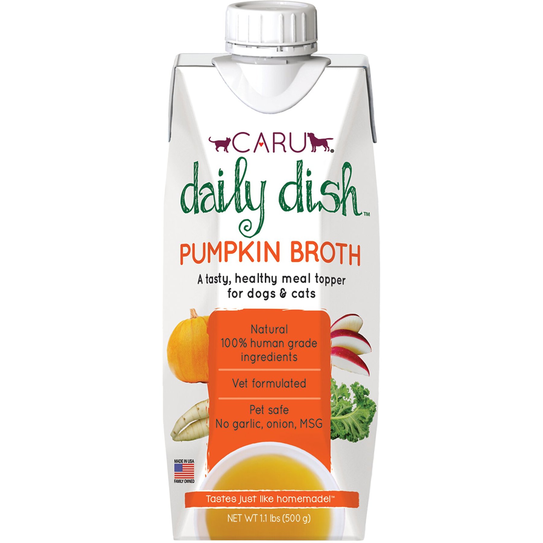 Caru Daily Dish Pumpkin Broth Human-Grade Dog & Cat Wet Food Topper