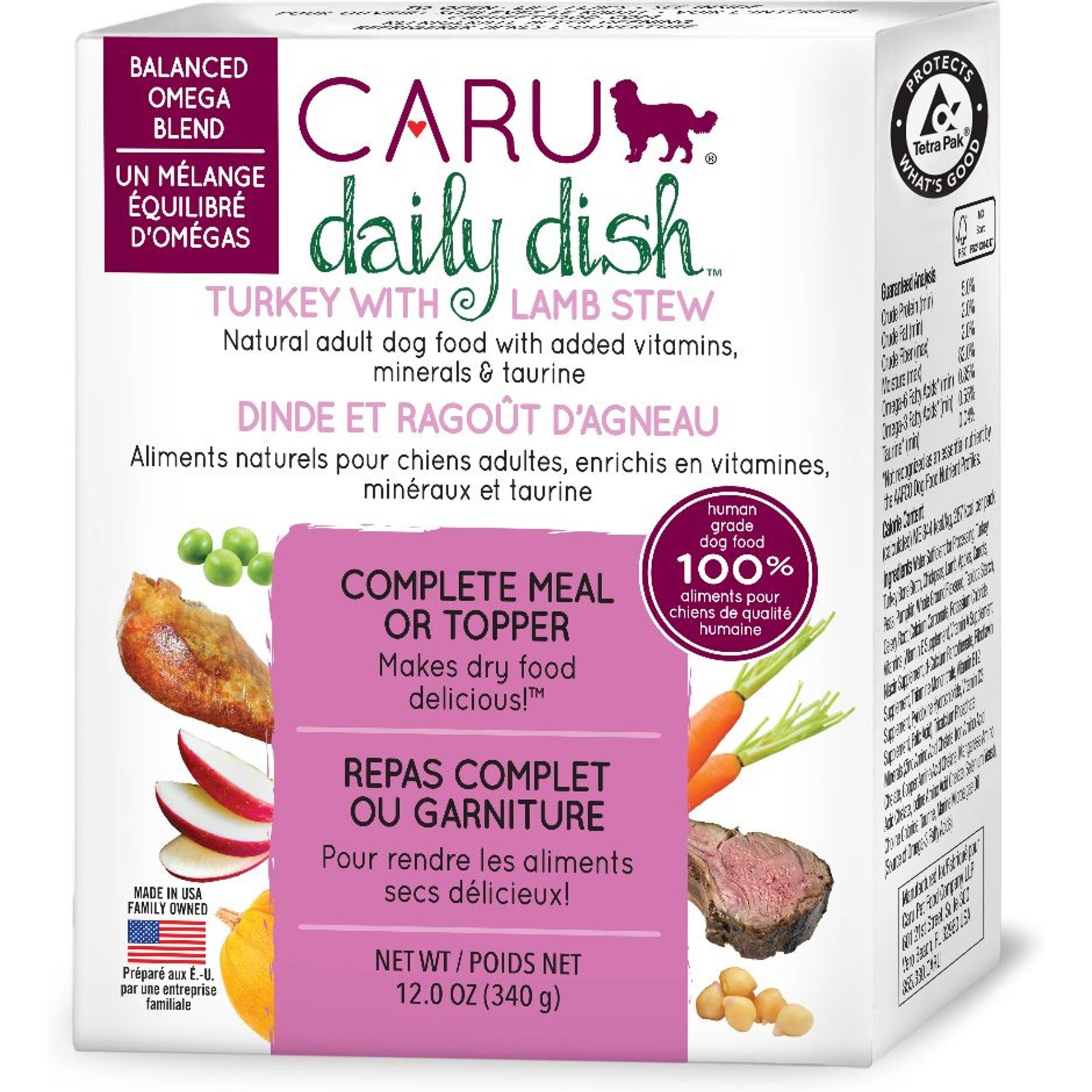 Caru Daily Dish Turkey with Lamb Stew Grain-Free Wet Dog Food