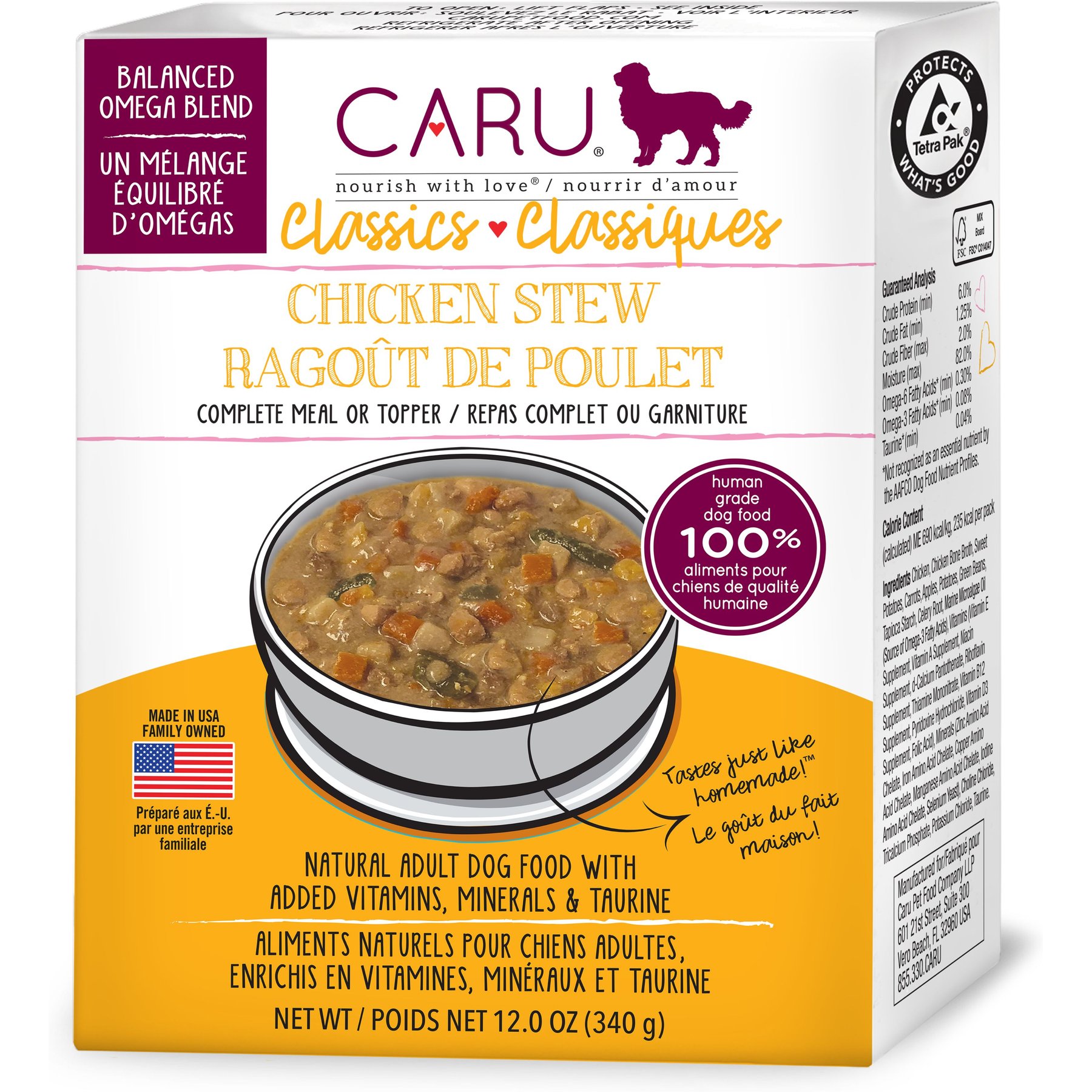 Caru Real Chicken Stew Grain-Free Wet Dog Food