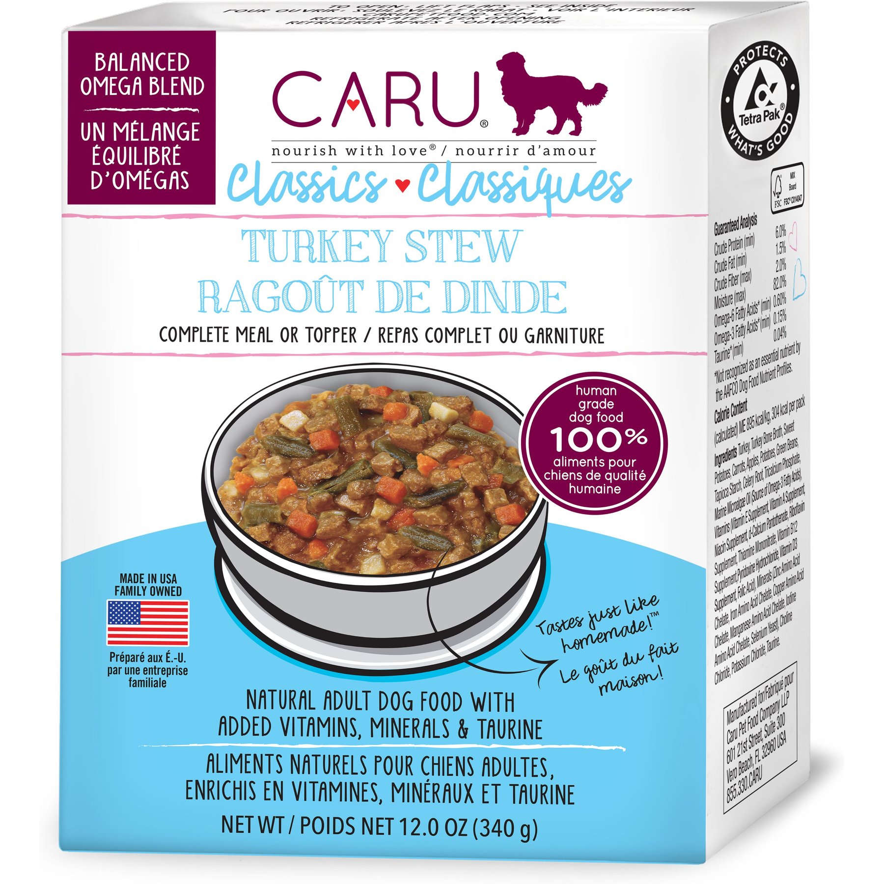 Caru Real Turkey Stew Grain-Free Wet Dog Food