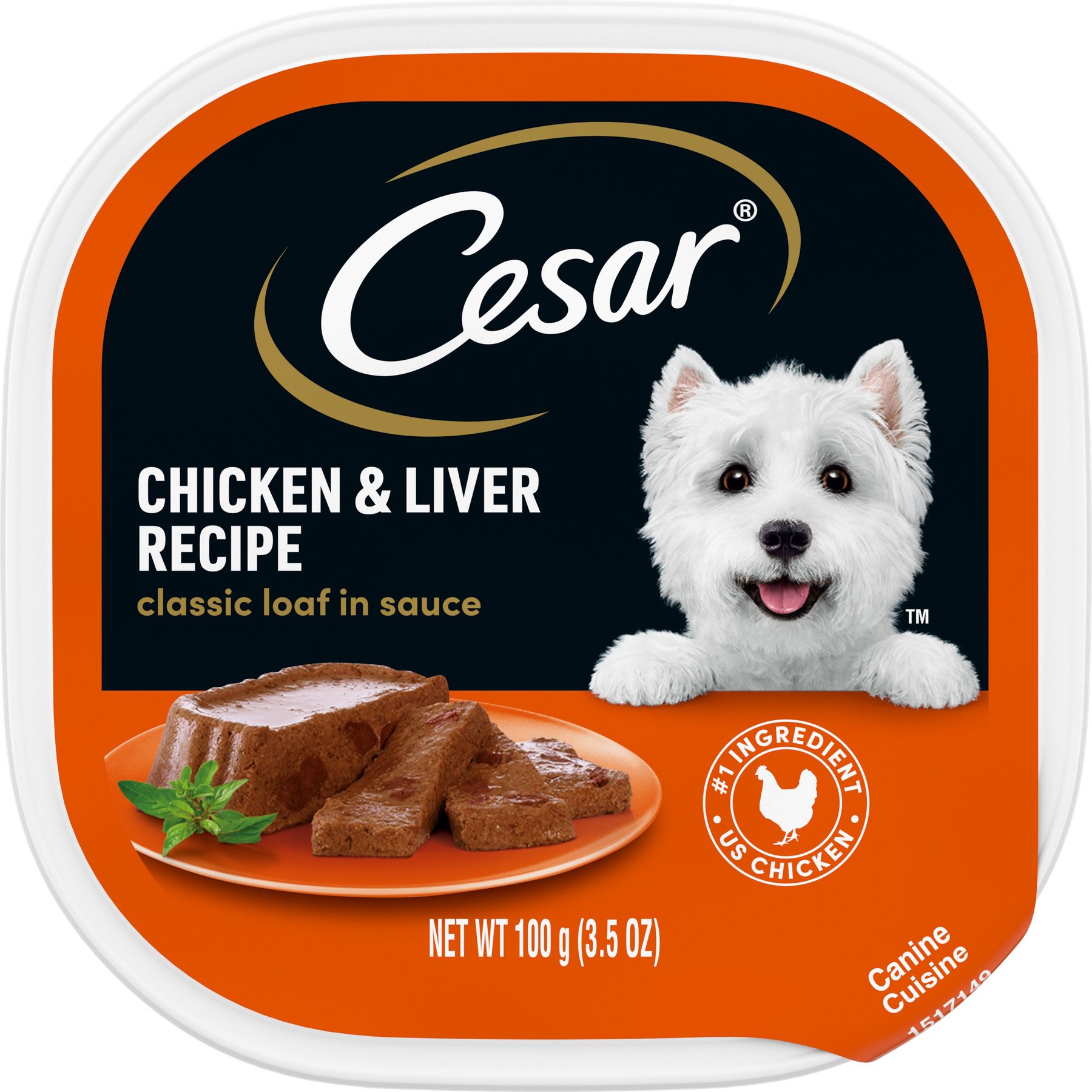 Cesar Classic Loaf in Sauce Chicken & Liver Recipe Grain-Free Small Breed Adult Wet Dog Food Trays