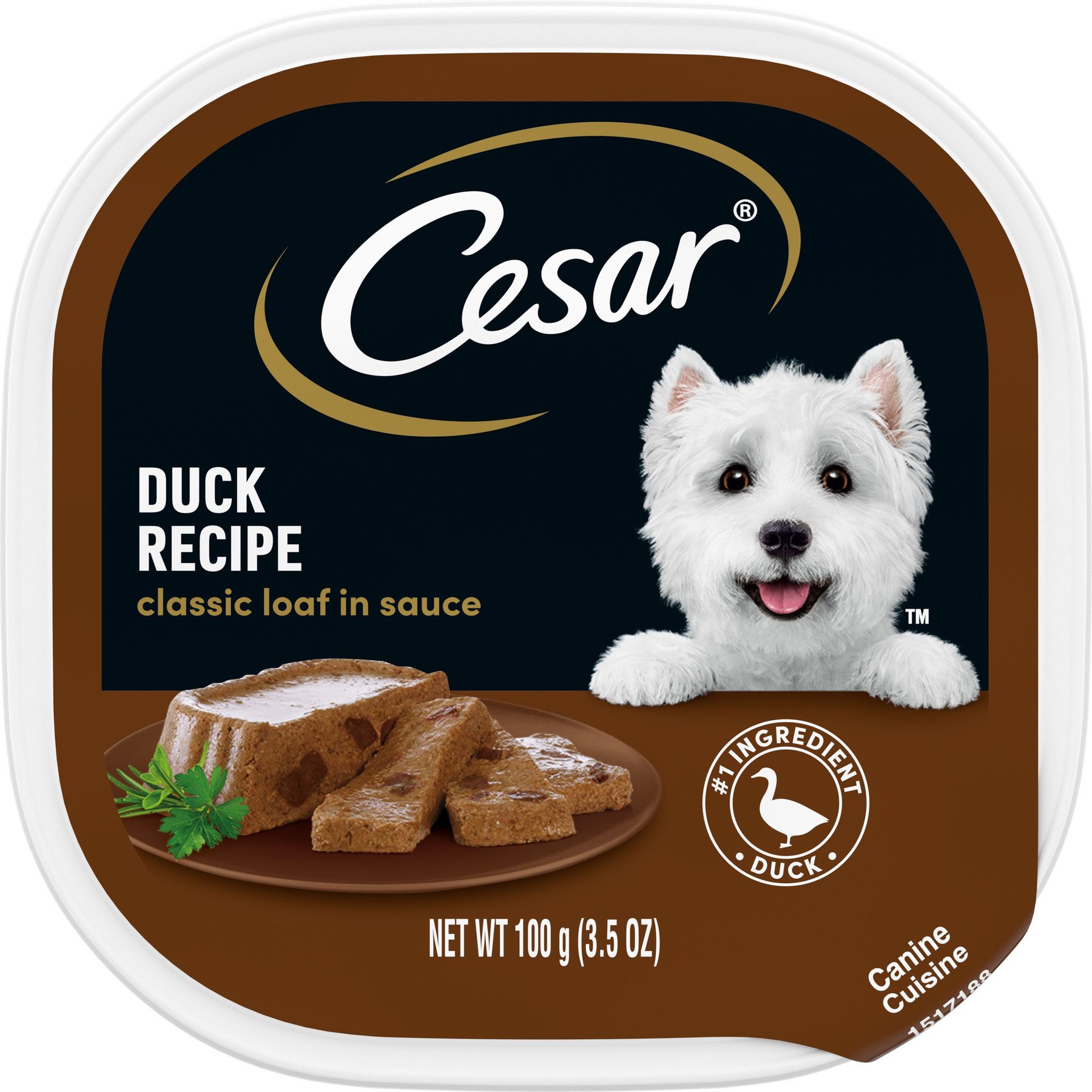 Cesar Classic Loaf in Sauce Duck Recipe Dog Food Trays