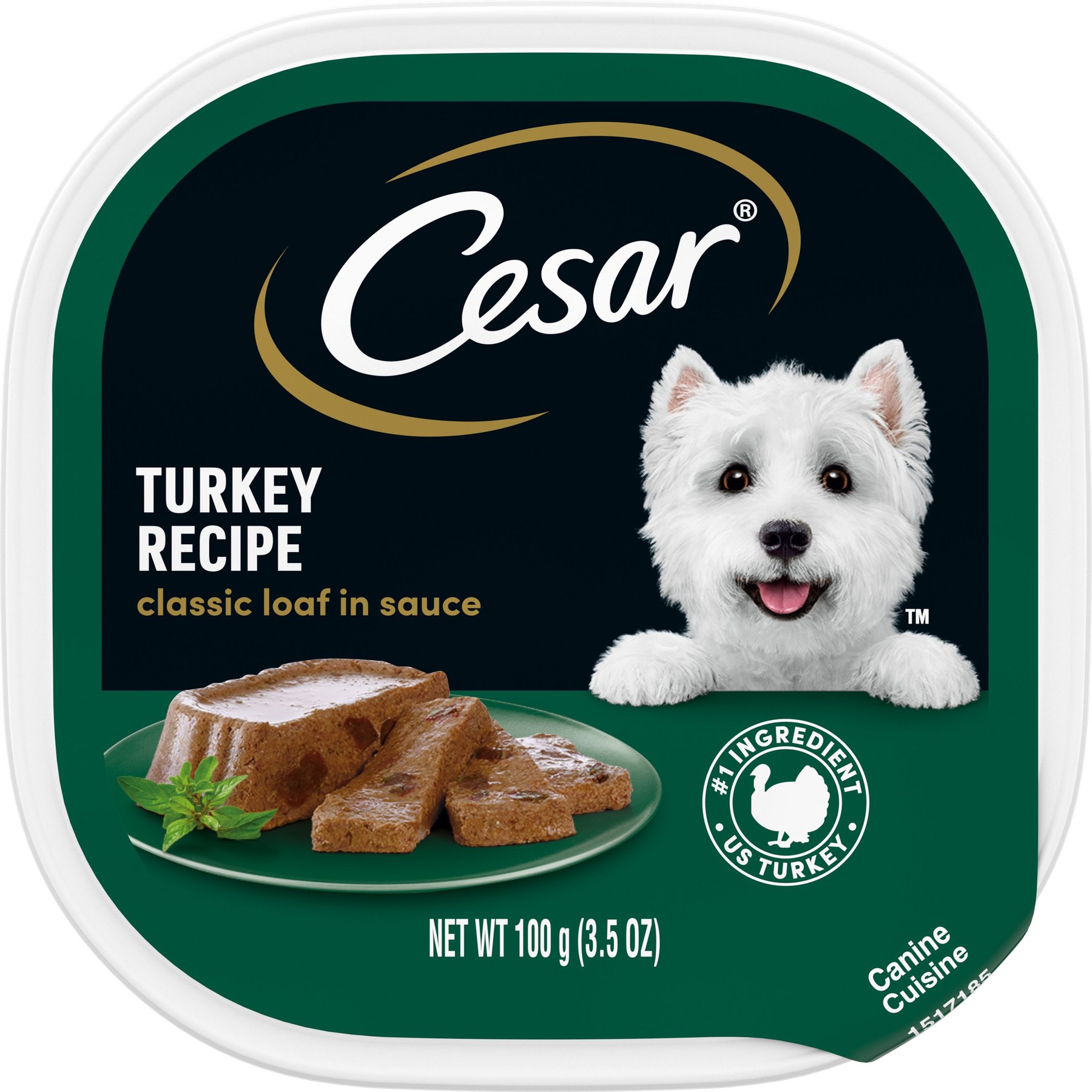 Cesar Classic Loaf in Sauce Turkey Recipe Grain-Free Small Breed Adult Wet Dog Food