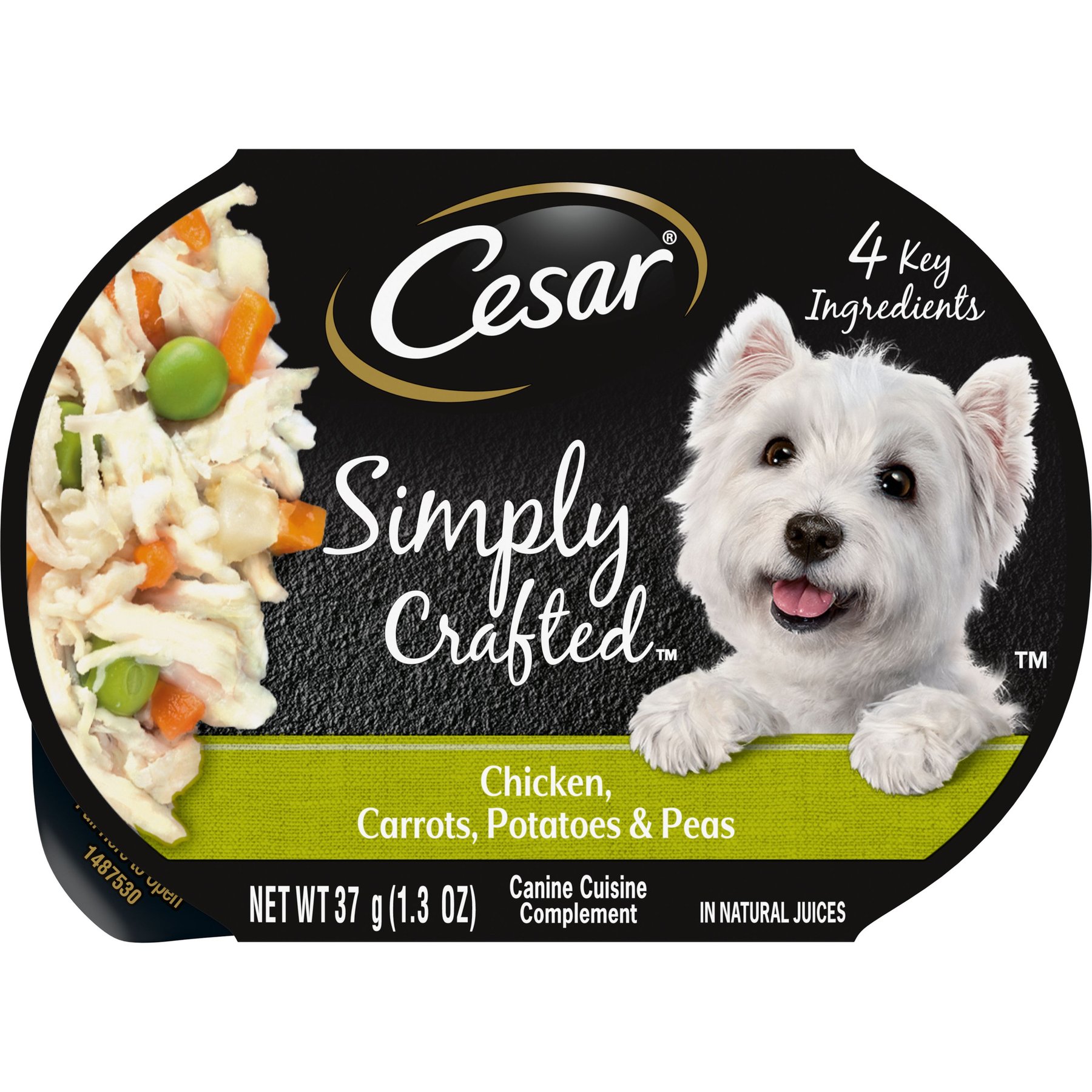 Cesar Simply Crafted Chicken, Carrots, Potatoes & Peas Limited-Ingredient Adult Wet Dog Food Topper