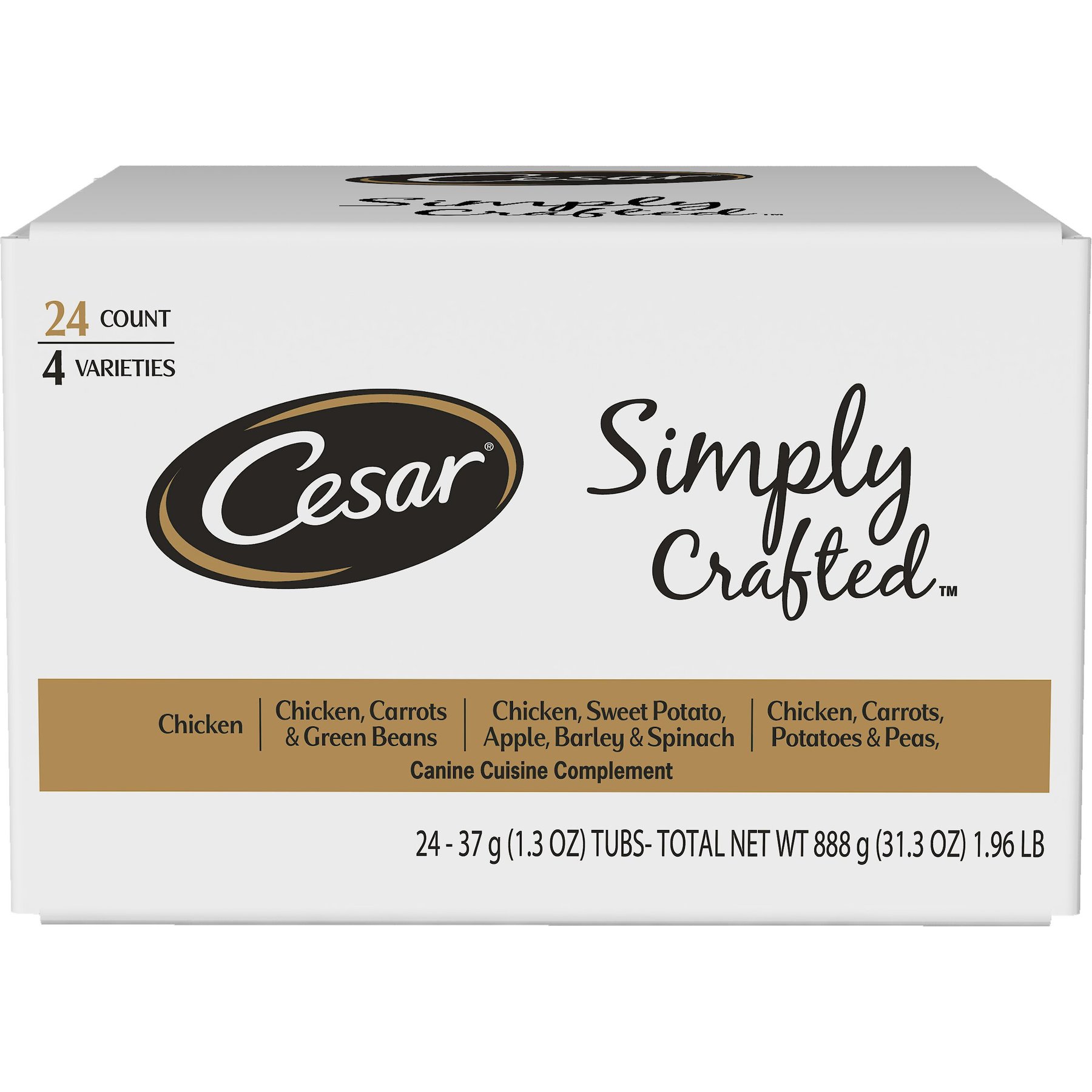 Cesar Simply Crafted Cuisine Complement Soft Wet Adult Dog Food Topper Variety Pack