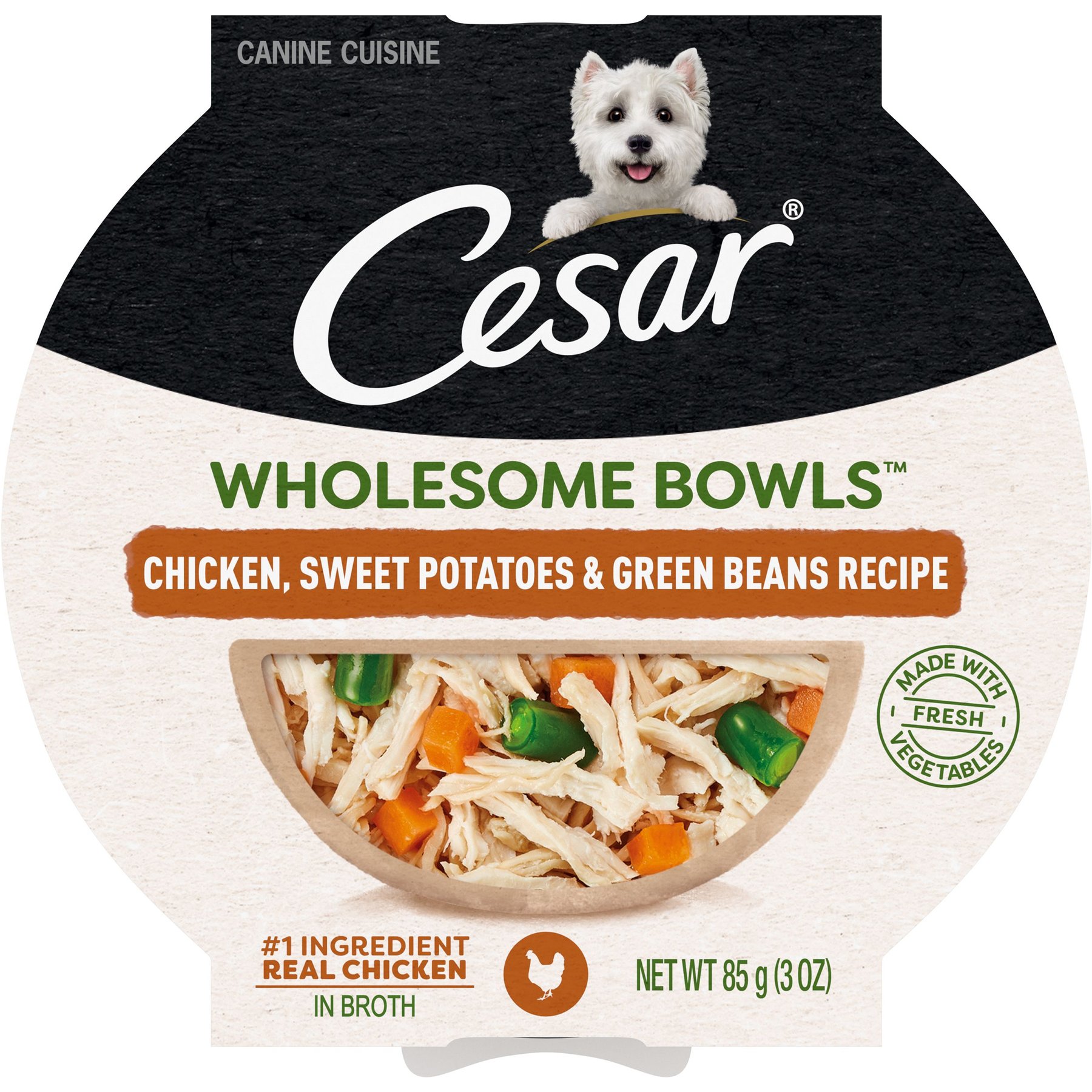 Cesar Wholesome Bowls Chicken, Sweet Potato & Green Beans Recipe Small Breed Adult Wet Dog Food