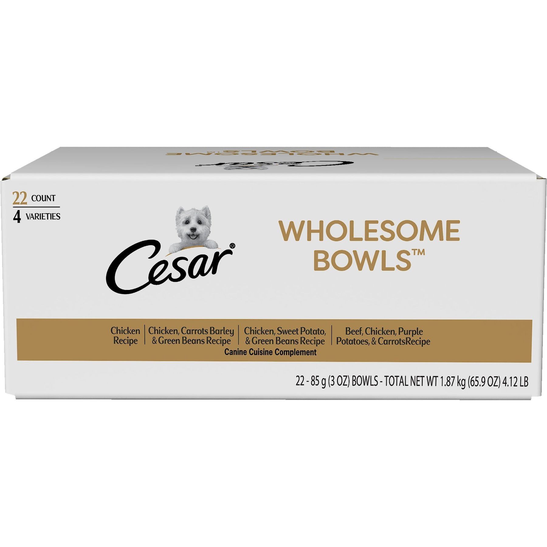Cesar Wholesome Bowls Small Breed Adult Soft Wet Dog Food Variety Pack