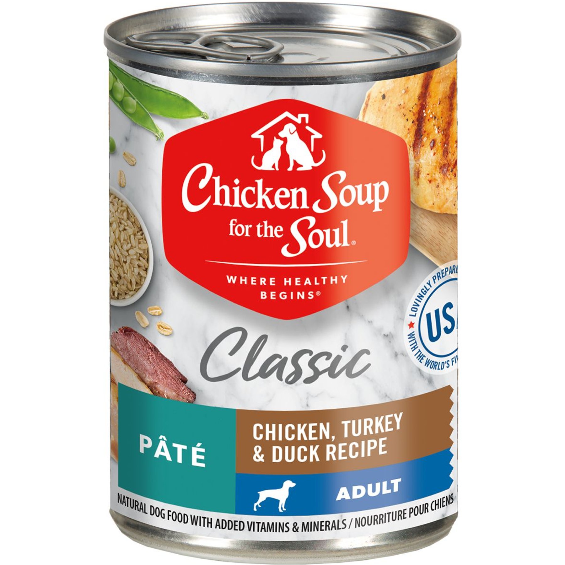 Chicken Soup for the Soul Adult Pate Chicken, Turkey & Duck Recipe Canned Dog Food