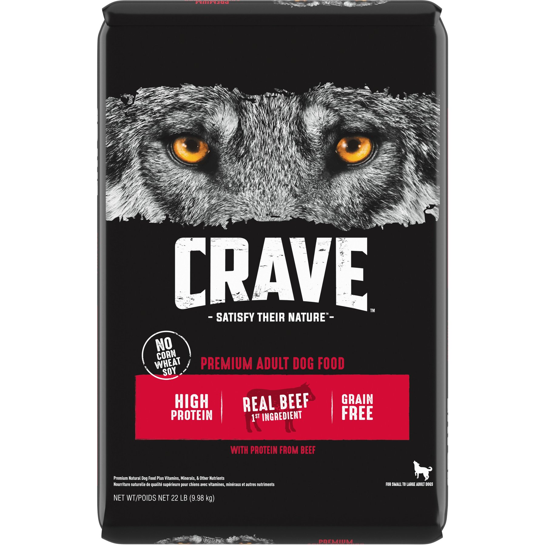 Crave High Protein Beef Adult Grain-Free Dry Dog Food