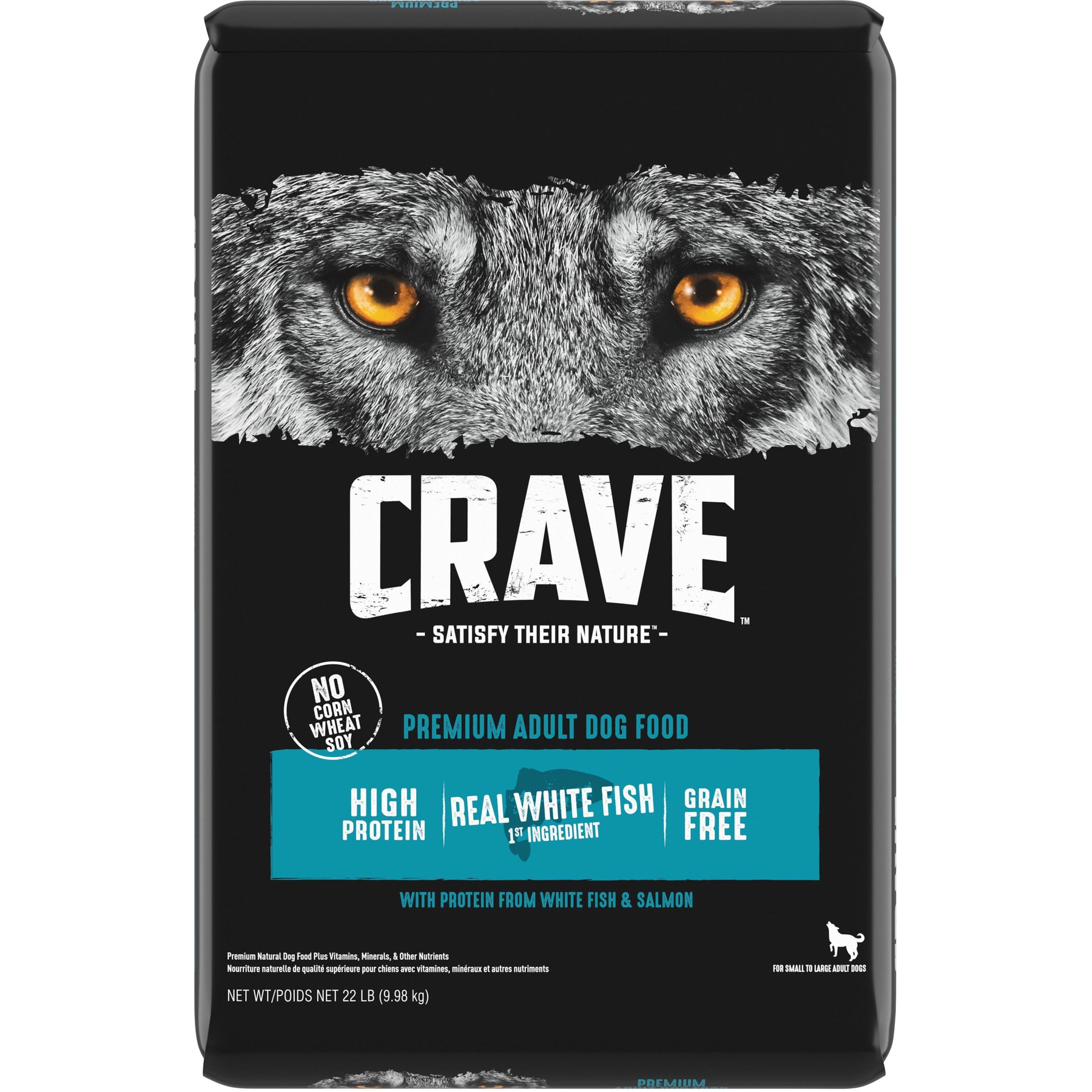 Crave High Protein White Fish & Salmon Adult Grain-Free Dry Dog Food