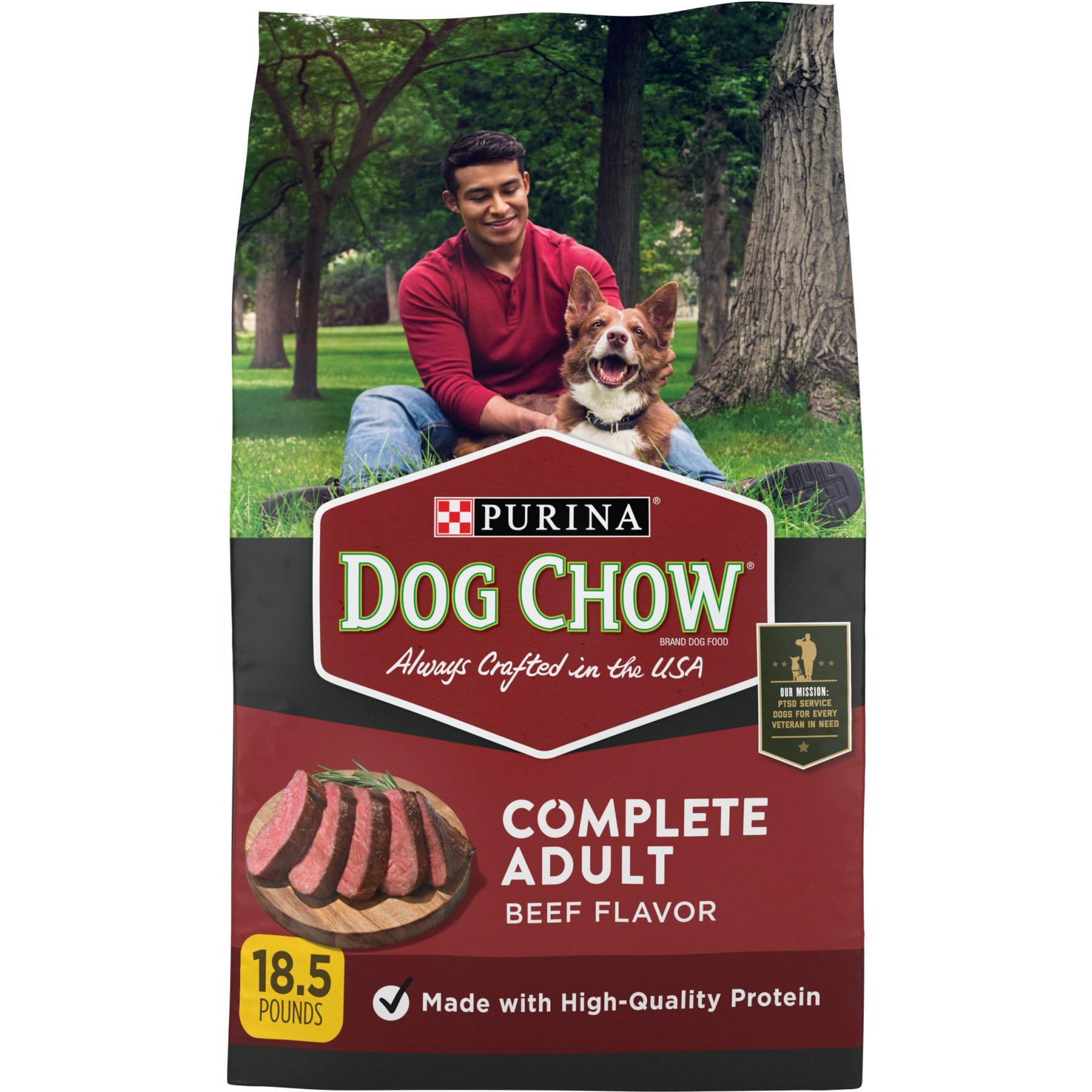 Dog Chow Kibble Beef Flavor Complete Dry Dog Food