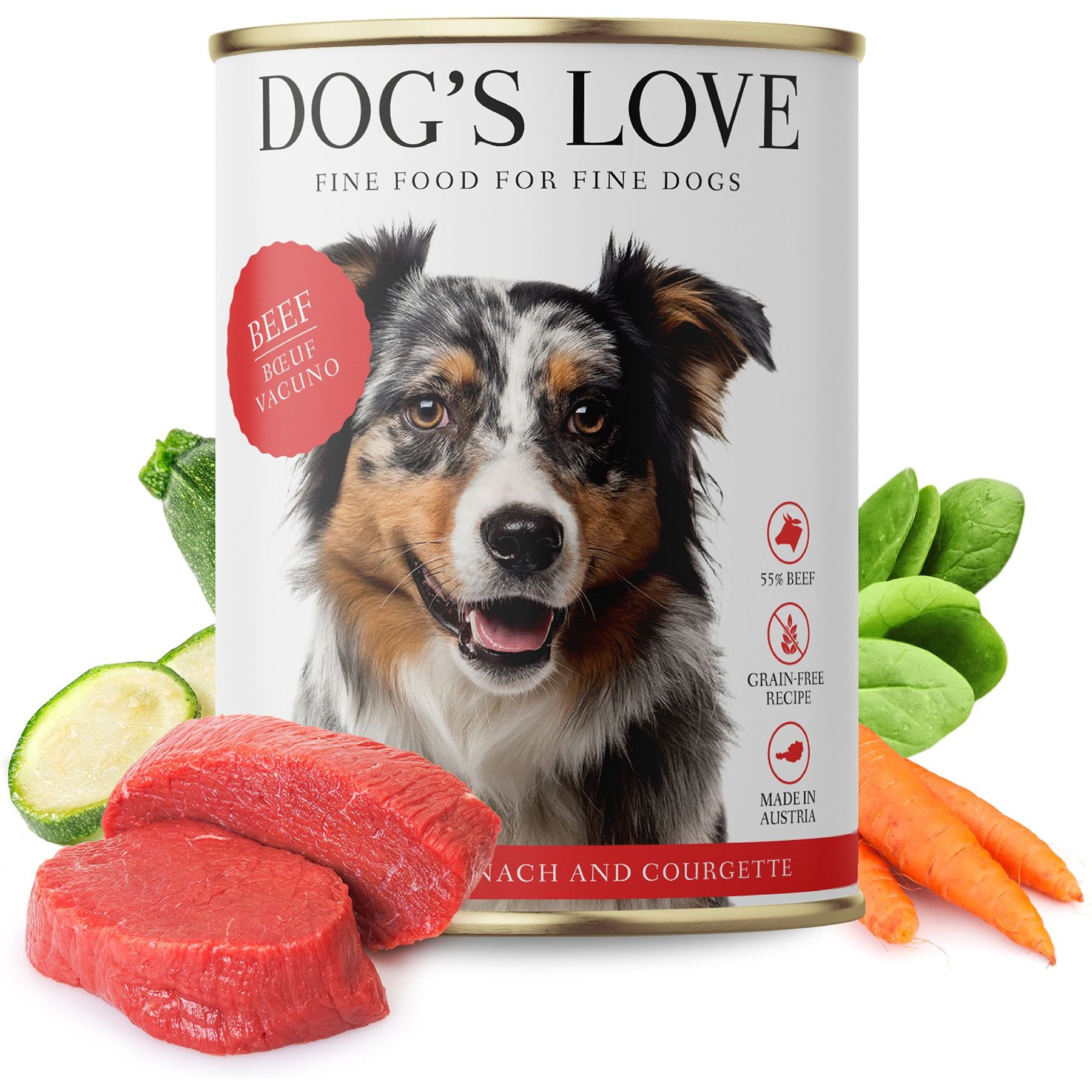 Dog's Love Super Premium Natural Single Protein Limited Ingredient Adult Classic Beef Canned Dog Food, 14.1-oz can, 6 count