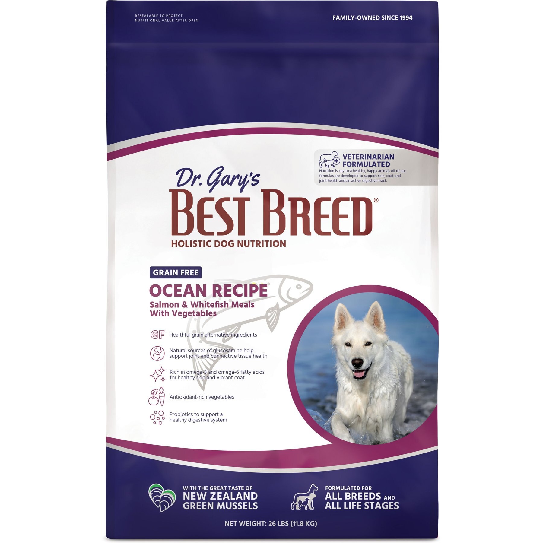 Dr. Gary's Best Breed Holistic Grain-Free Ocean Salmon with Fruits & Vegetables Dry Dog Food