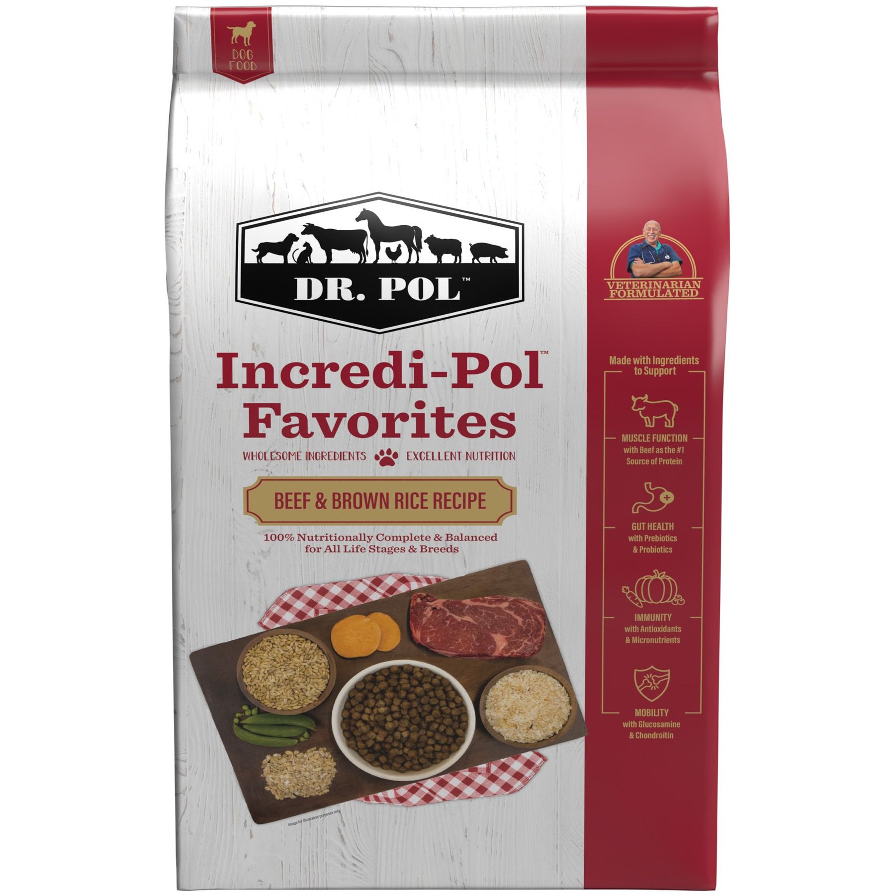 Dr. Pol Incredi-Pol Favorites Beef & Brown Rice Dog Food