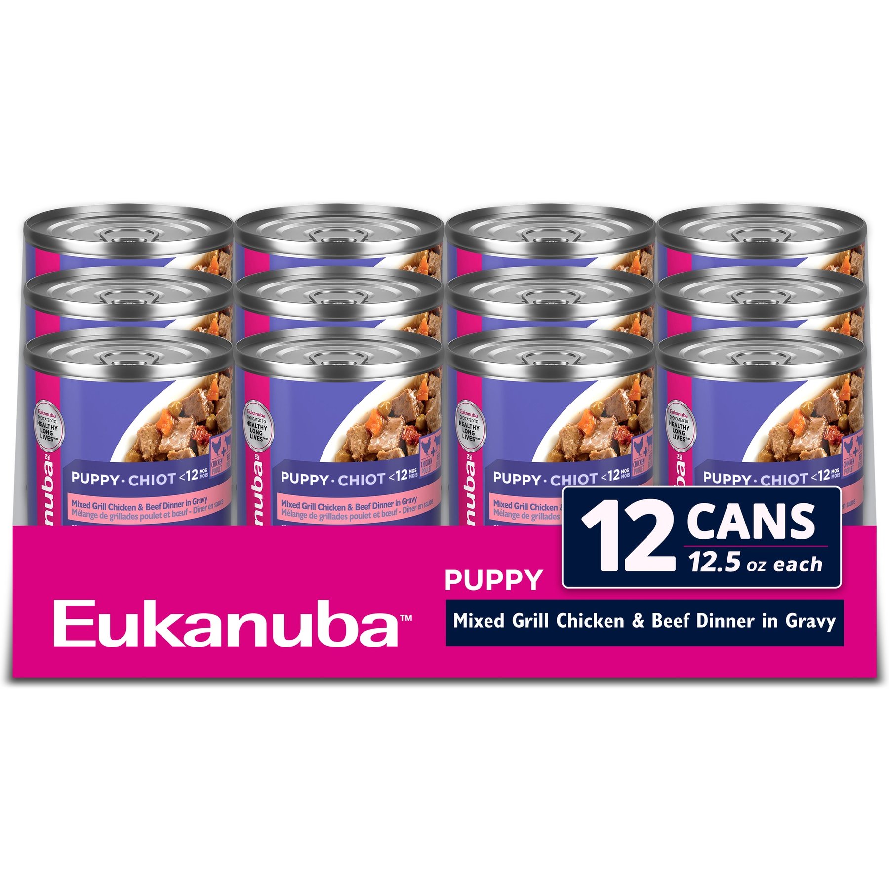 Eukanuba Puppy Mixed Grill Chicken & Beef Dinner in Gravy Canned Dog Food