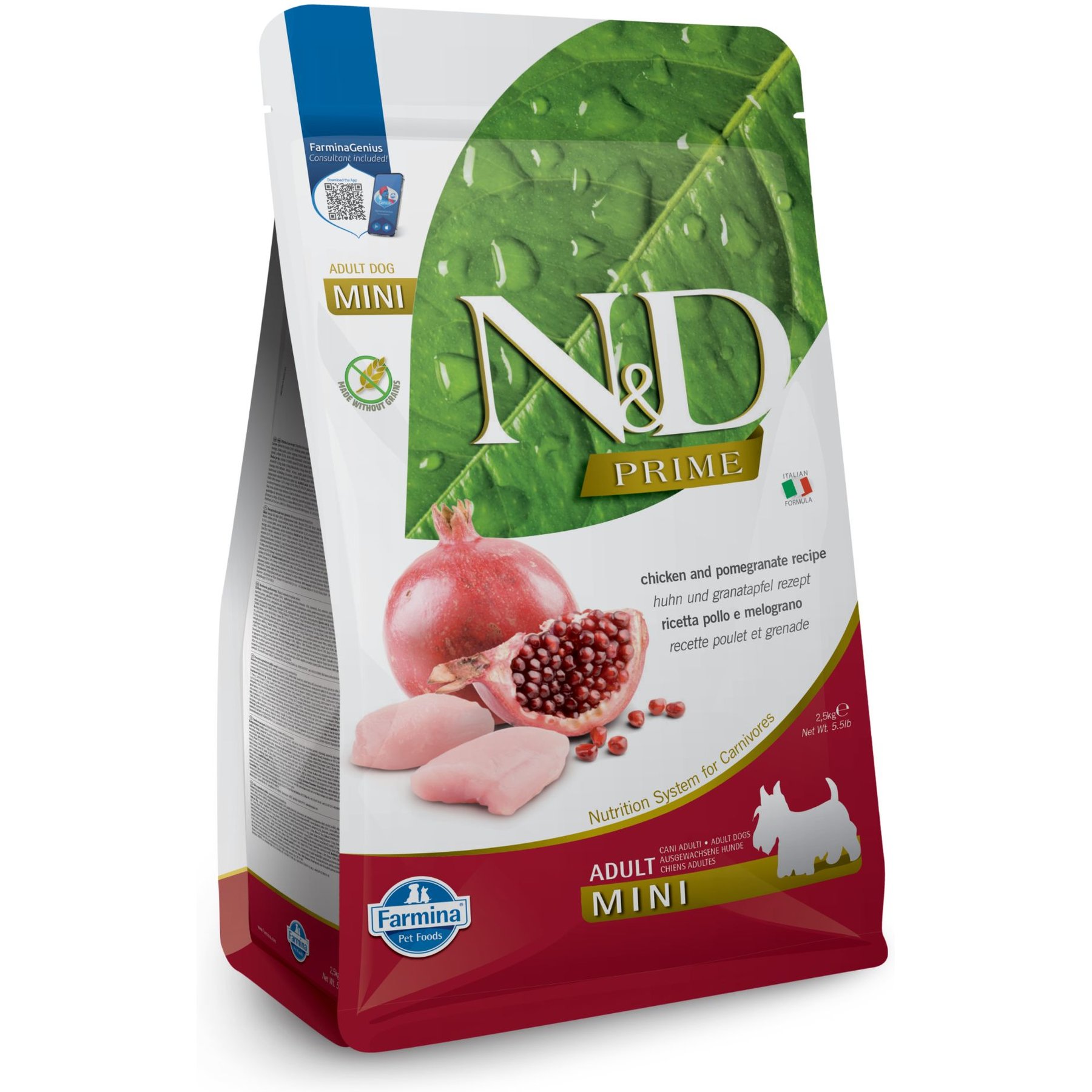 Farmina Natural & Delicious Chicken Grain-Free Mini Breed Formula Dry Dog Food