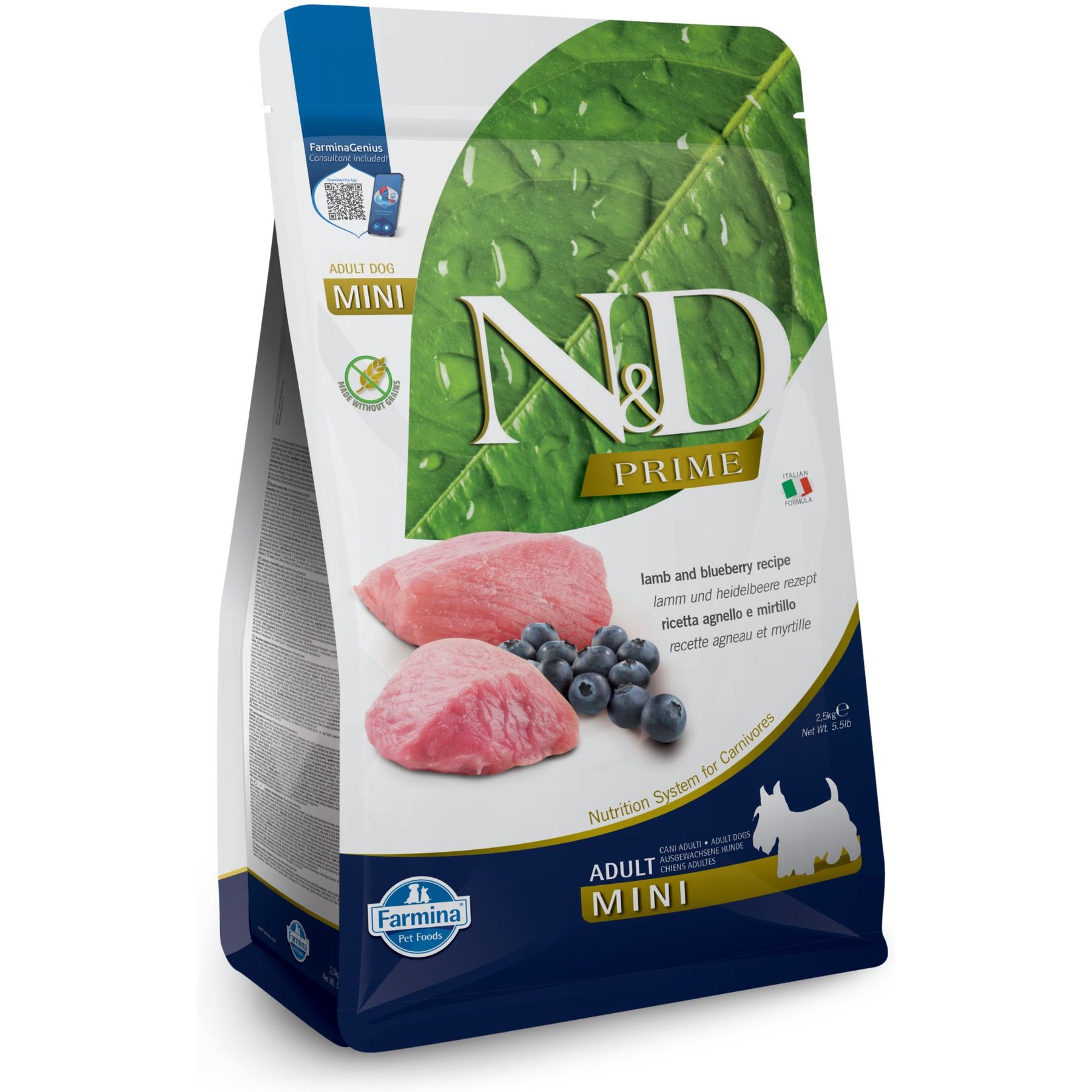 Farmina Natural & Delicious Lamb Grain-Free Mini Breed Formula Dry Dog Food