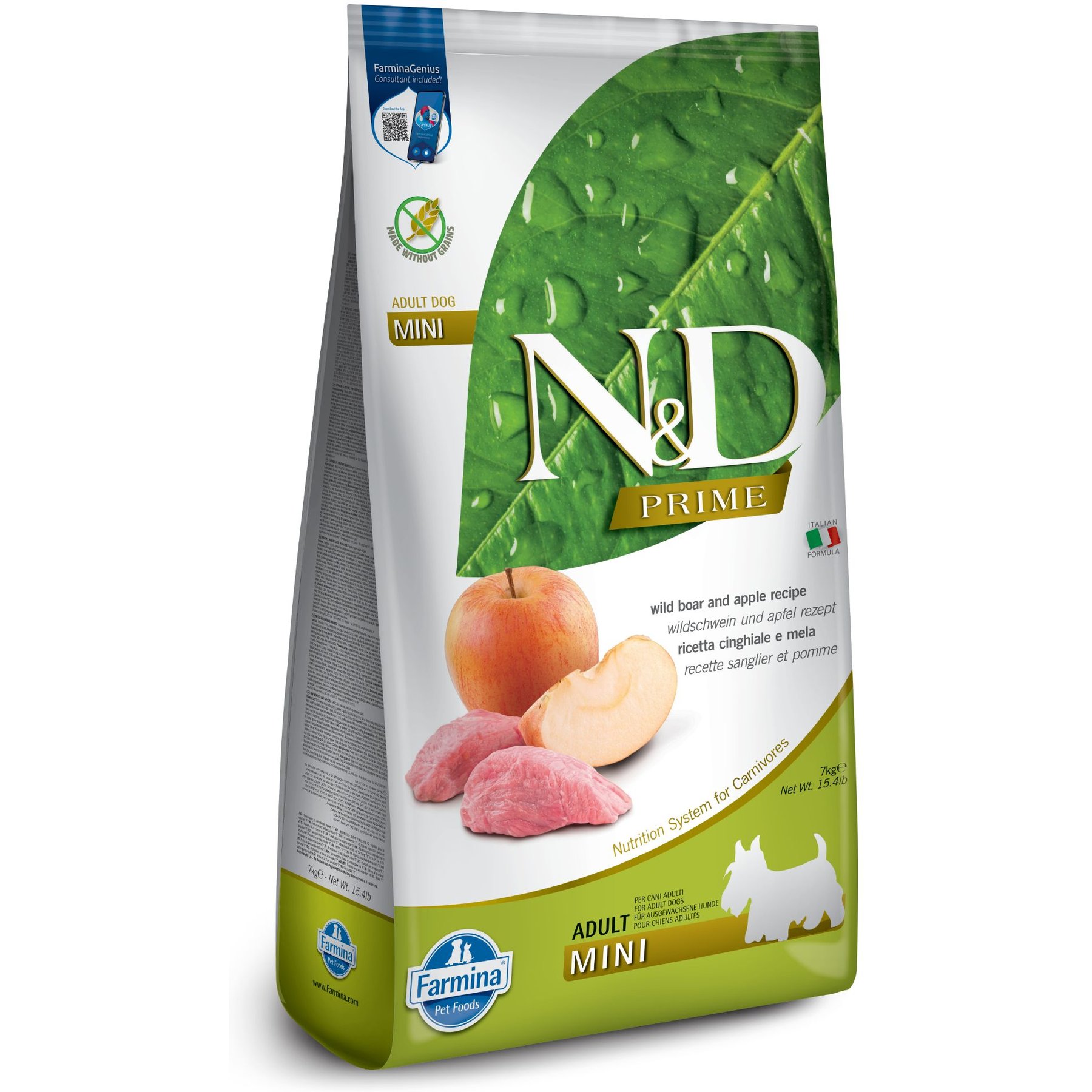 Farmina N&D Prime Boar & Apple Recipe Adult Mini Dry Dog Food