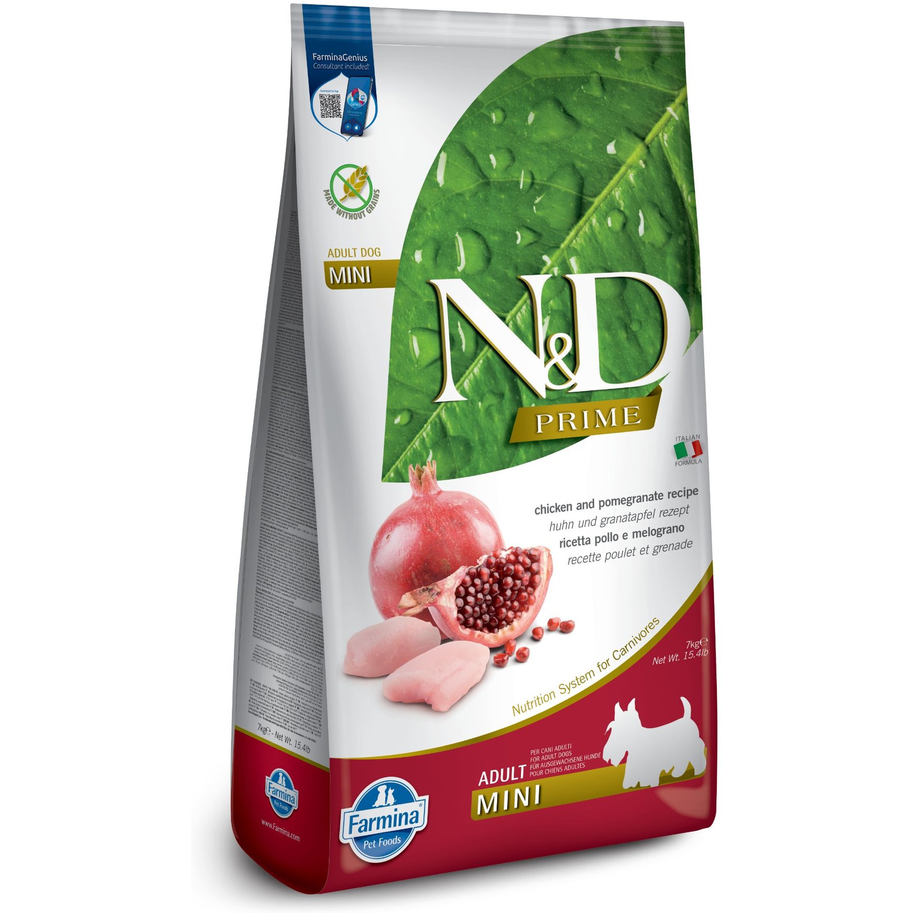 Farmina N&D Prime Chicken & Pomegranate Recipe Adult Mini Dry Dog Food