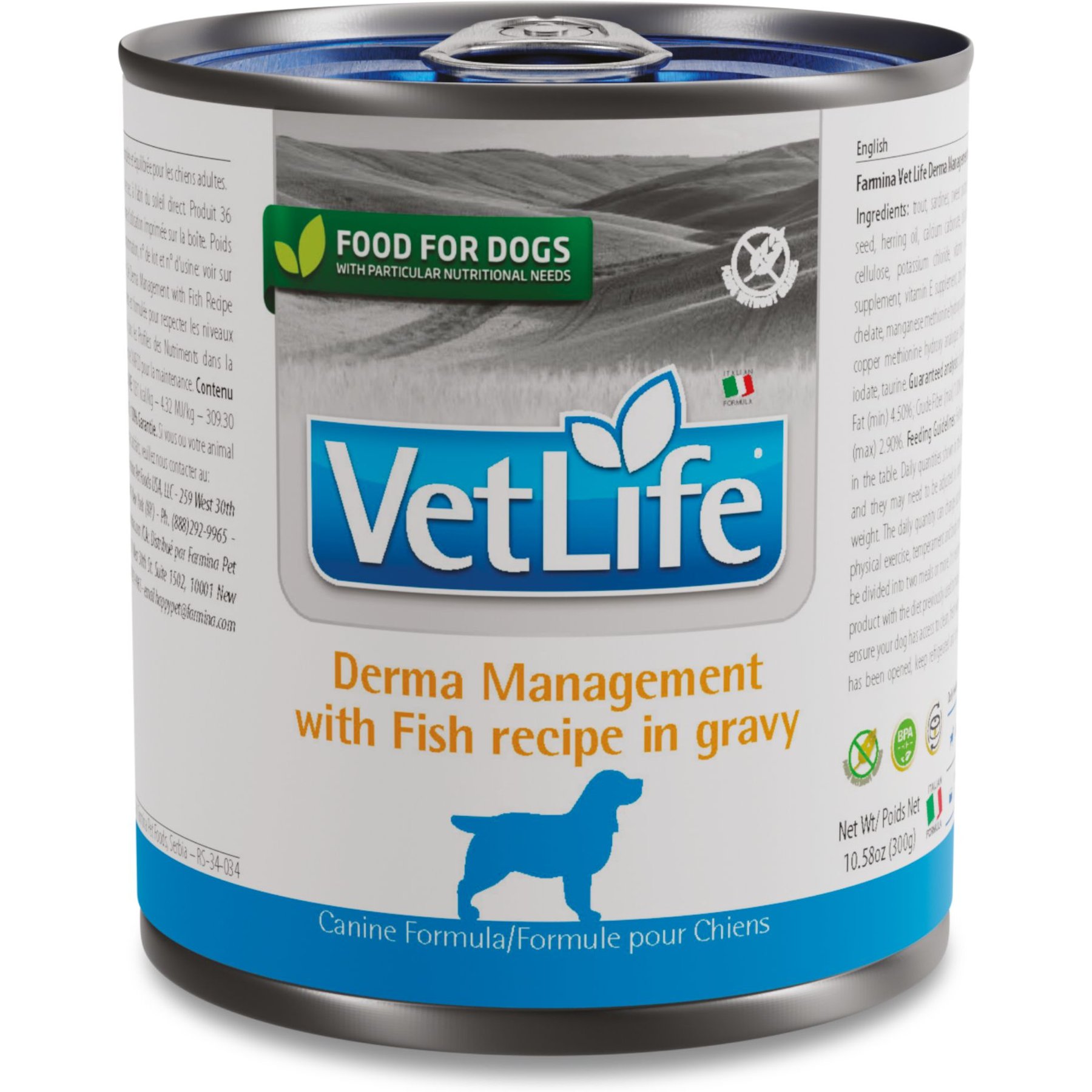 Farmina Vet Life Derma Management with Fish Recipe In Gravy Wet Dog Food