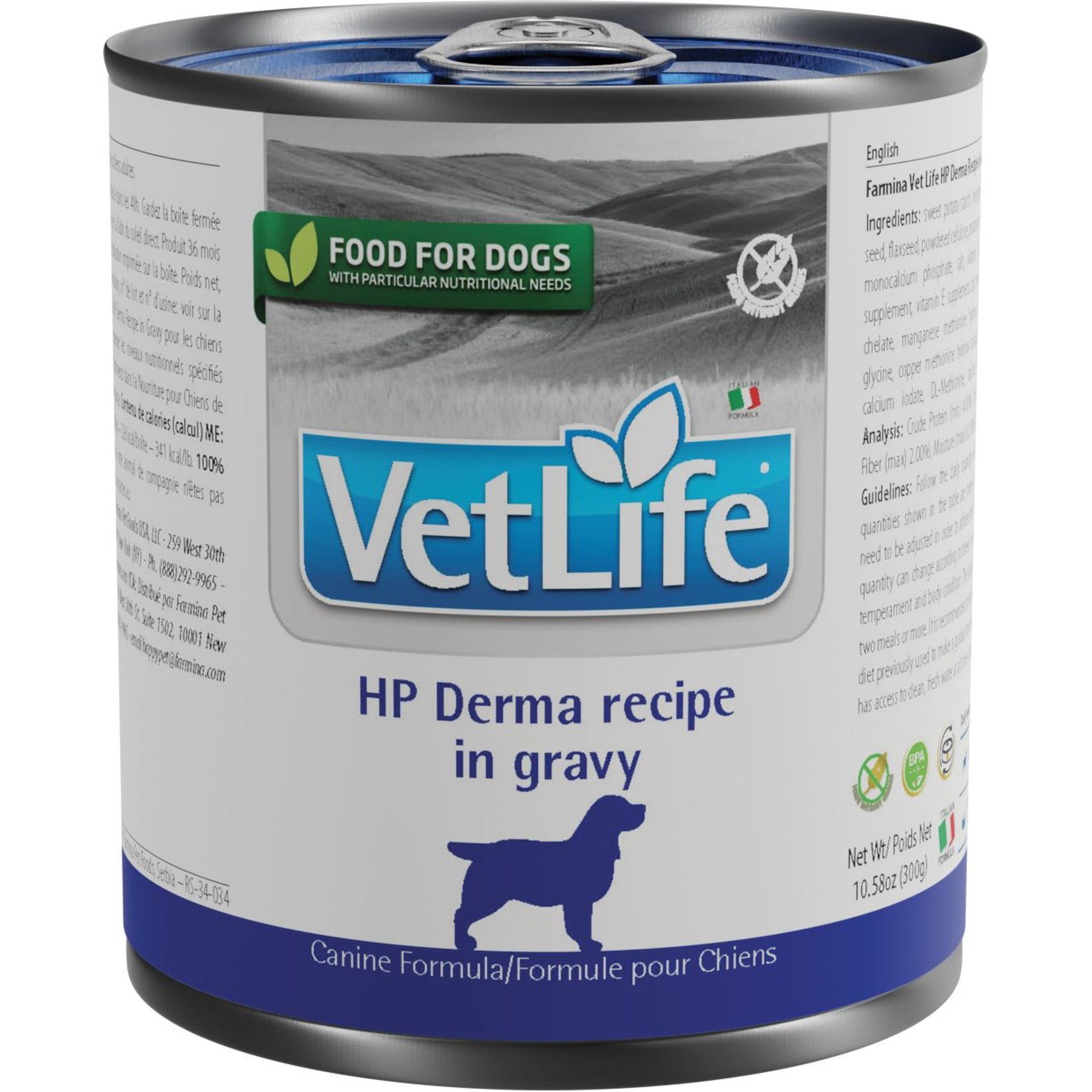 Farmina Vet Life Hydrolyzed Protein Derma Canine Wet Dog Food, 10.58-oz can, case of 6