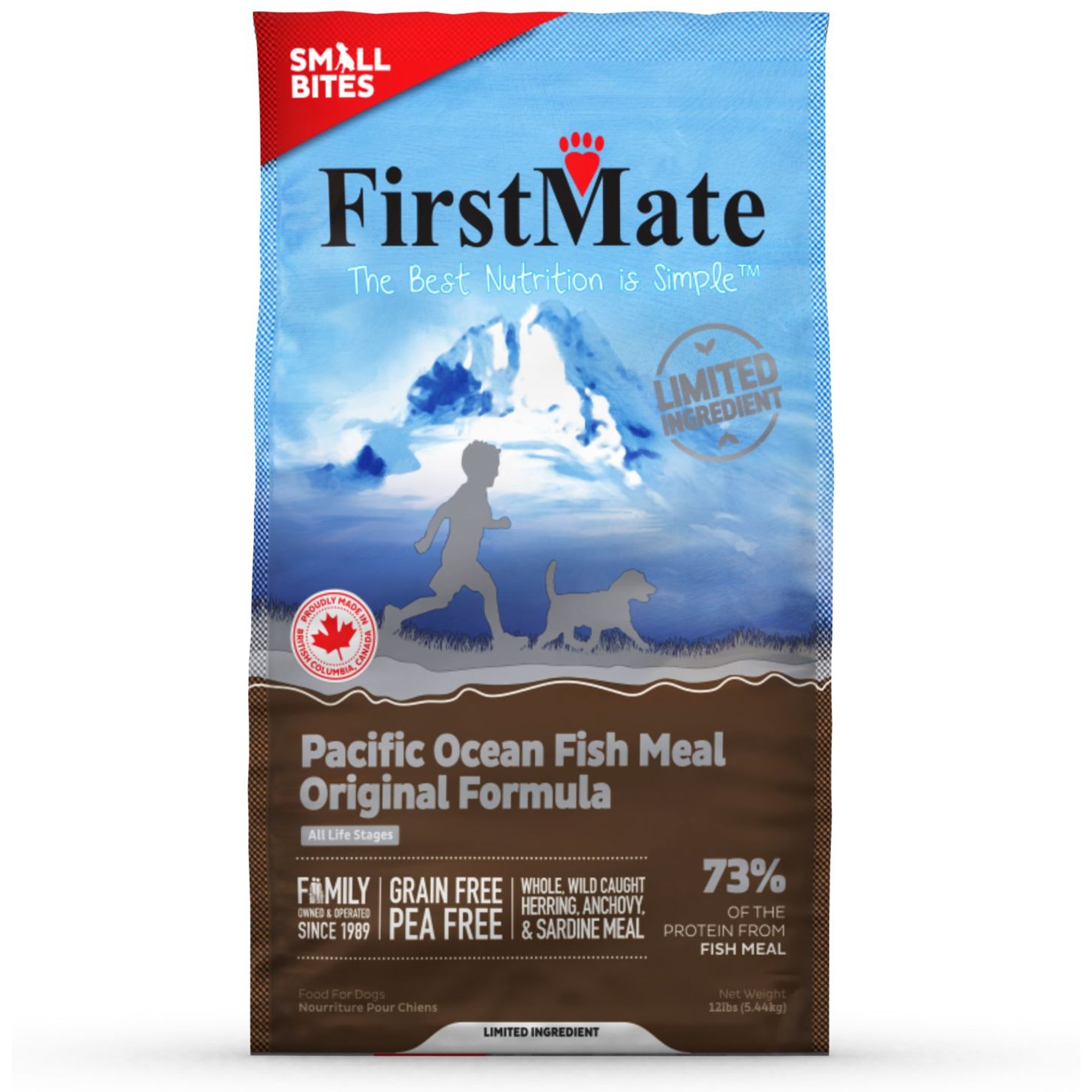 Firstmate Small Bites Limited Ingredient Diet Grain-Free Pacific Ocean Fish Meal Original Formula Dry Dog Food
