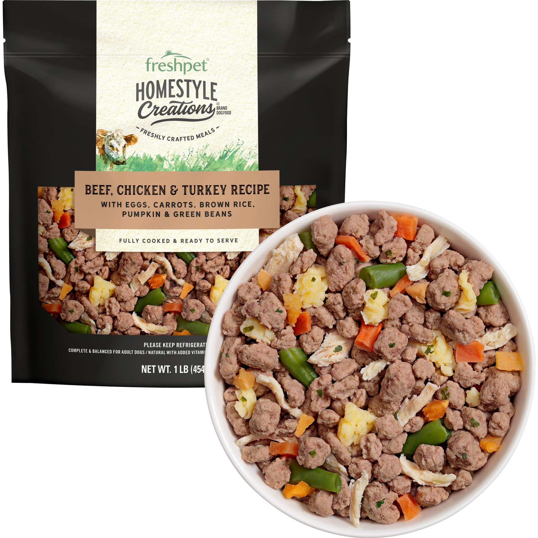 Freshpet Homestyle Creations Fresh Beef, Chicken & Turkey Recipe Dog Food