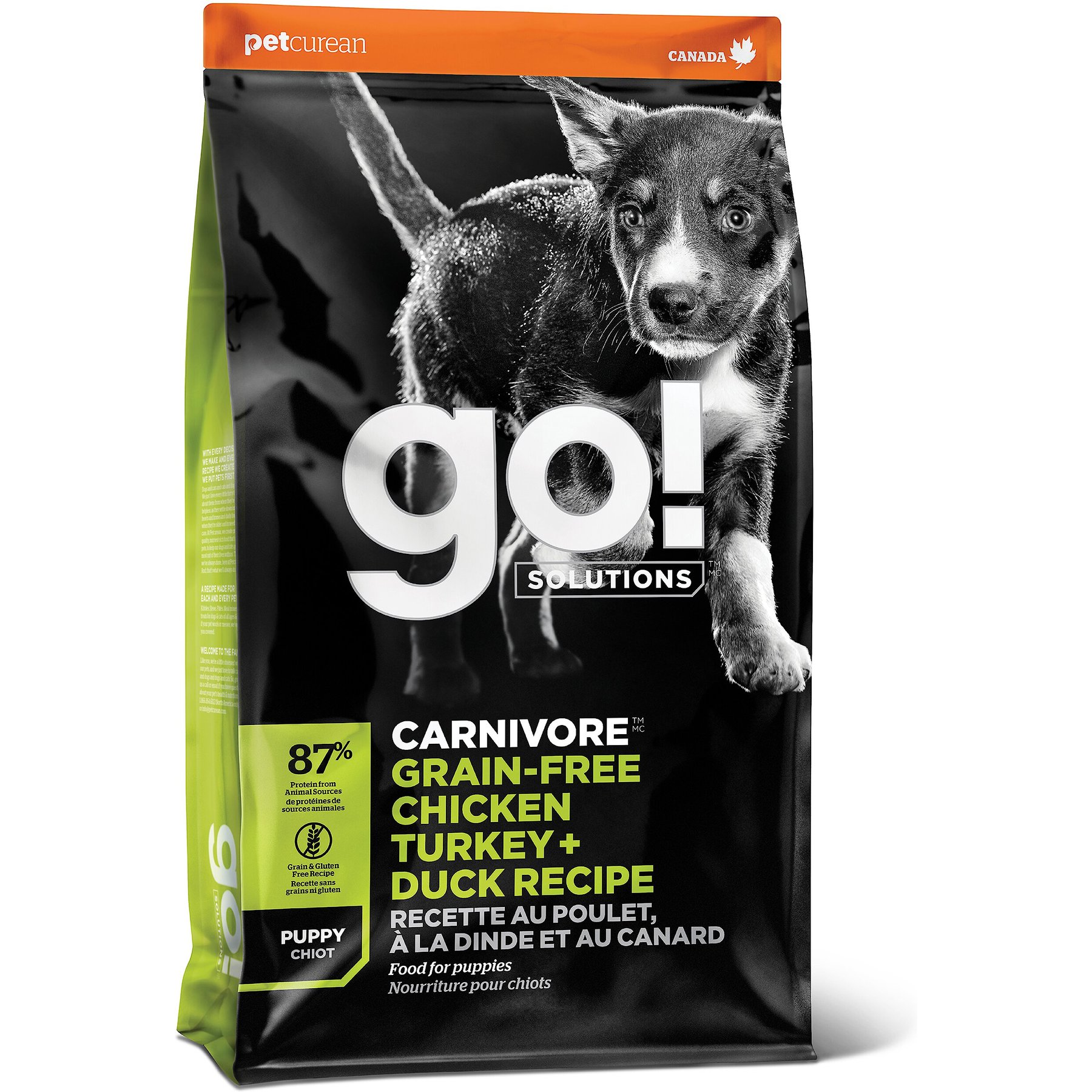 Go! Solutions Carnivore Grain-Free Chicken, Turkey + Duck Puppy Recipe Dry Dog Food