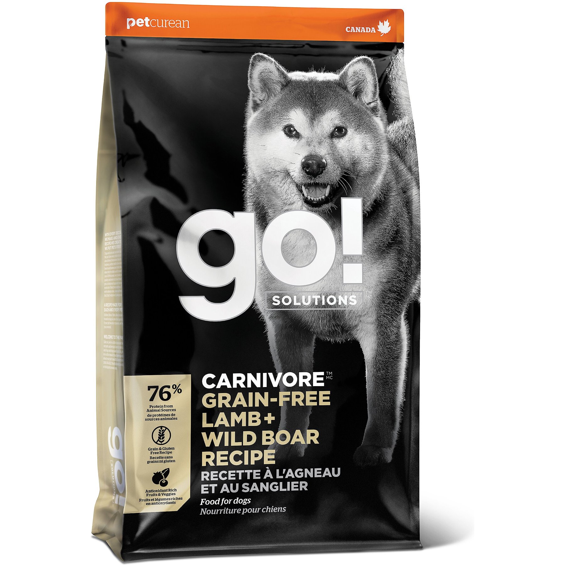 Go! Solutions Carnivore Grain-Free Lamb + Wild Boar Recipe Dry Dog Food