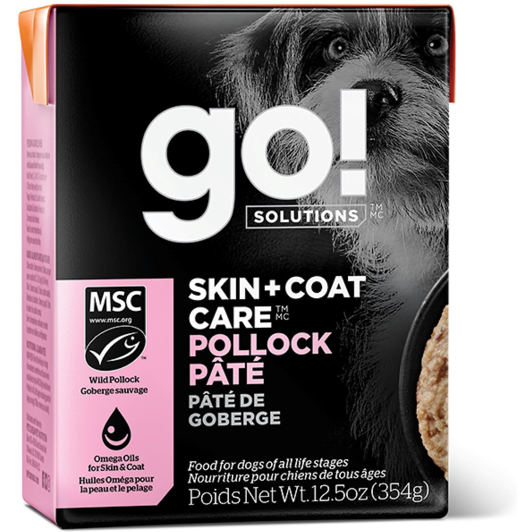 Go! Solutions Skin + Coat Care Pollock Pate Dog Food