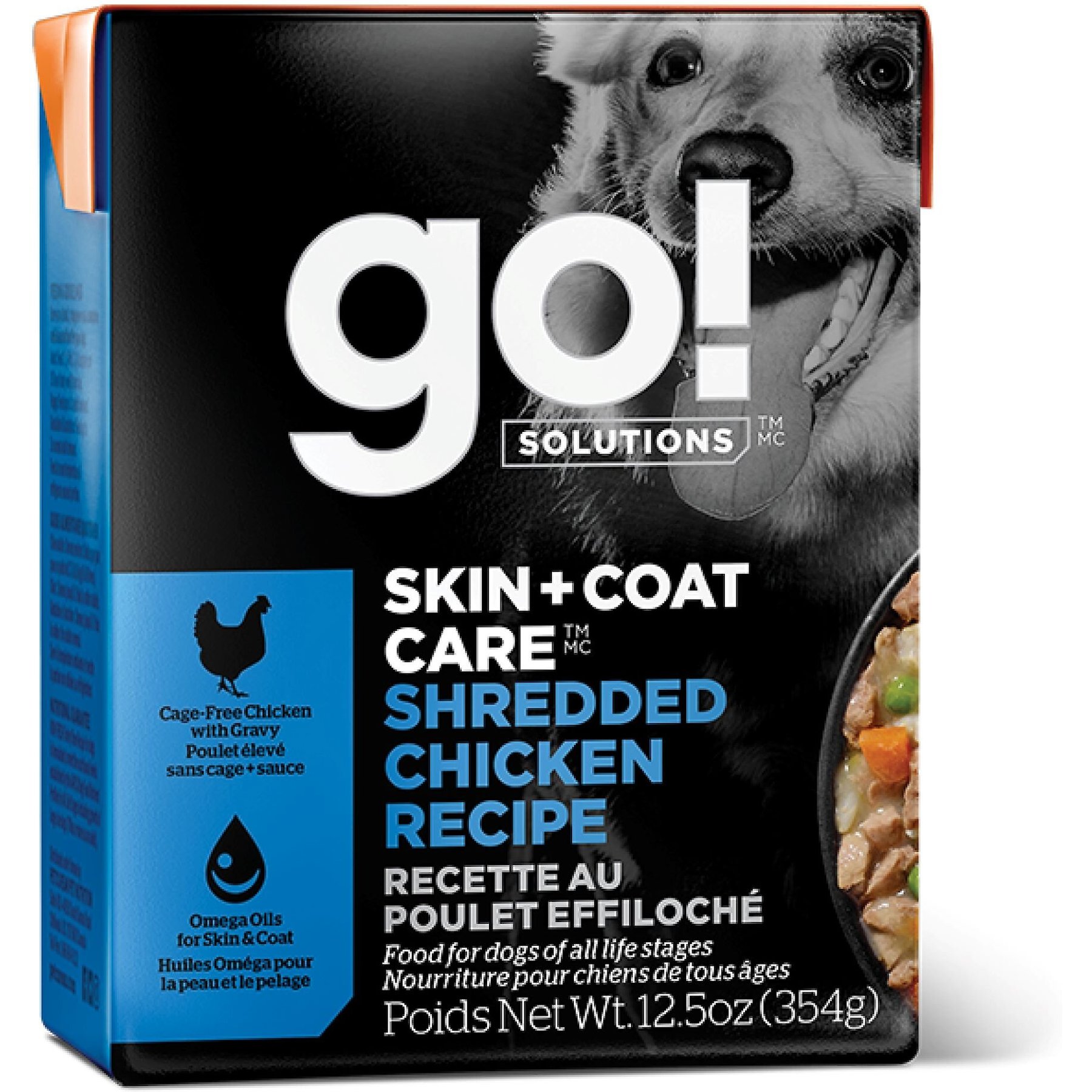 Go! Solutions Skin + Coat Care Shredded Chicken Dog Food