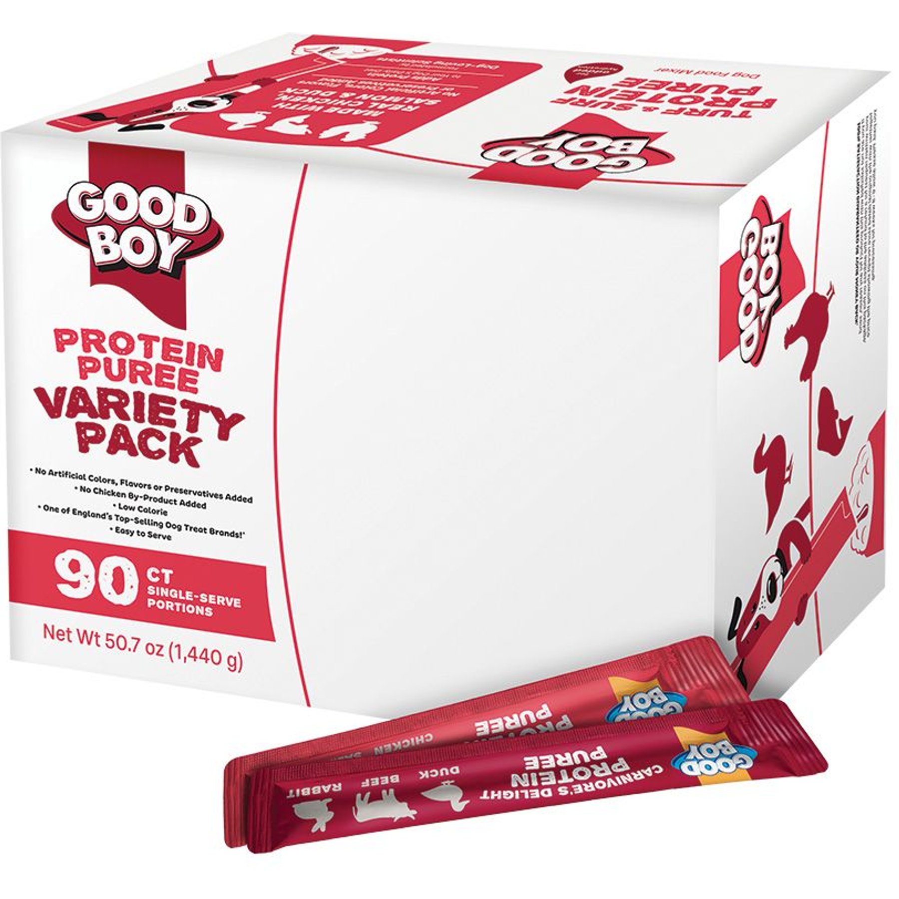Good Boy Variety Pack Puree Dog Food Topper, 90 count