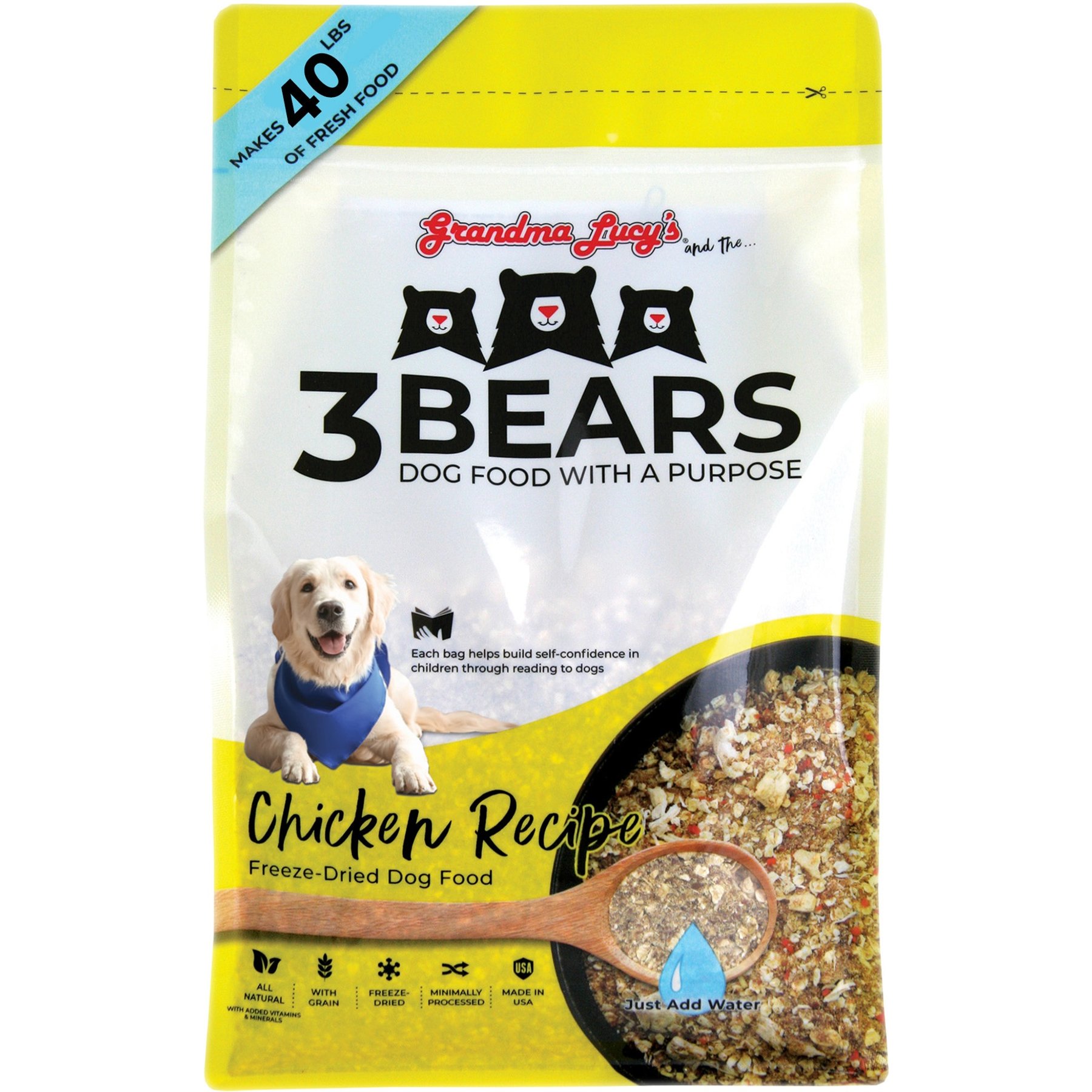 Grandma Lucy's 3 Bears Chicken Freeze-Dried Dog Food