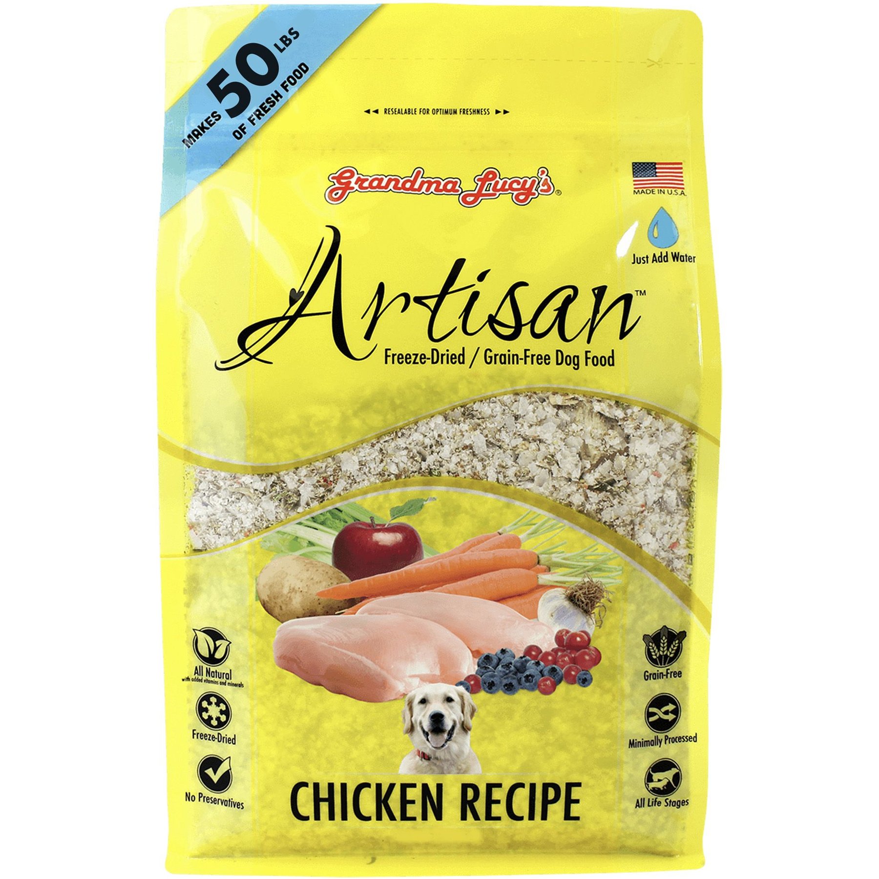 Grandma Lucy's Artisan Chicken Grain-Free Freeze-Dried Dog Food