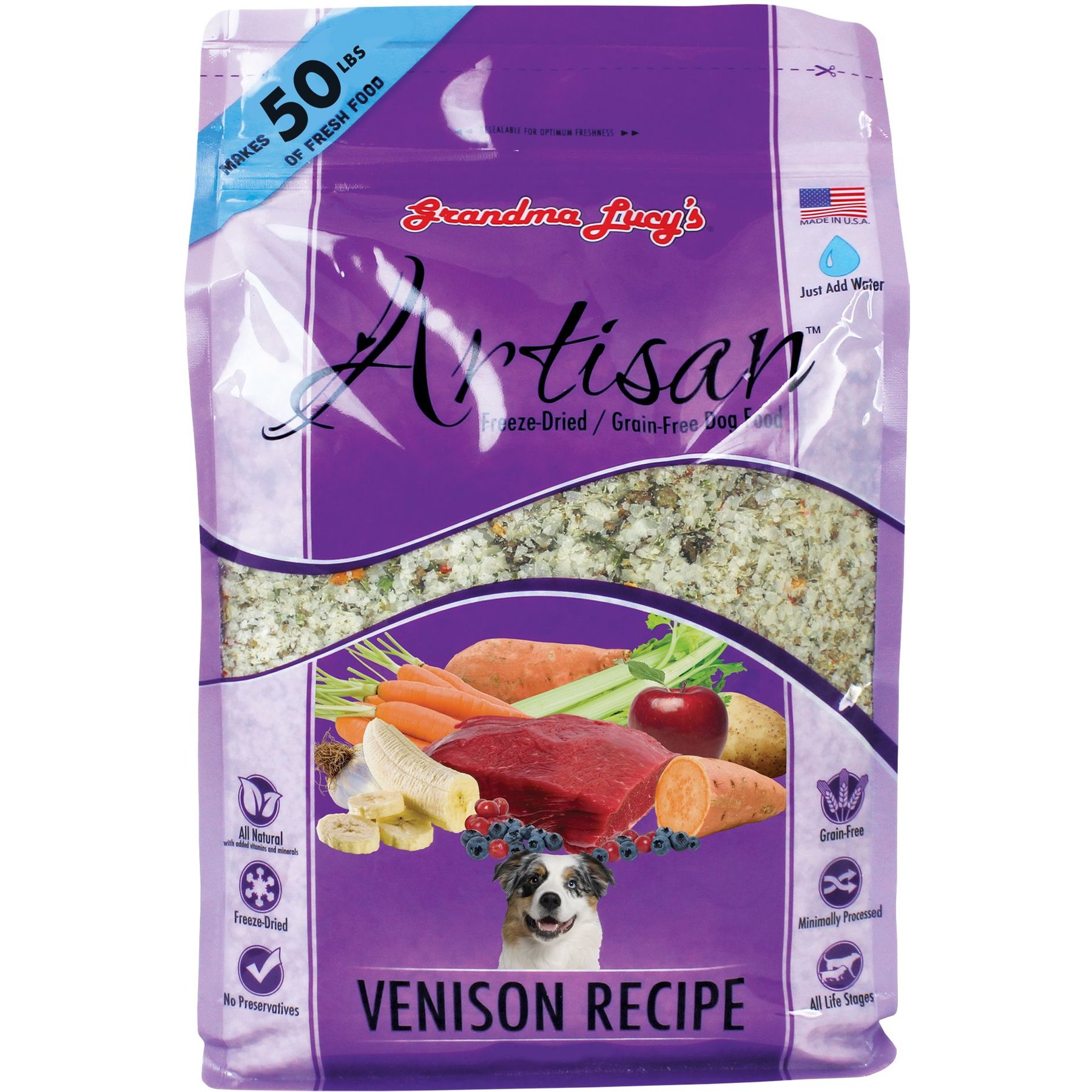 Grandma Lucy's Artisan Venison Grain-Free Freeze-Dried Dog Food