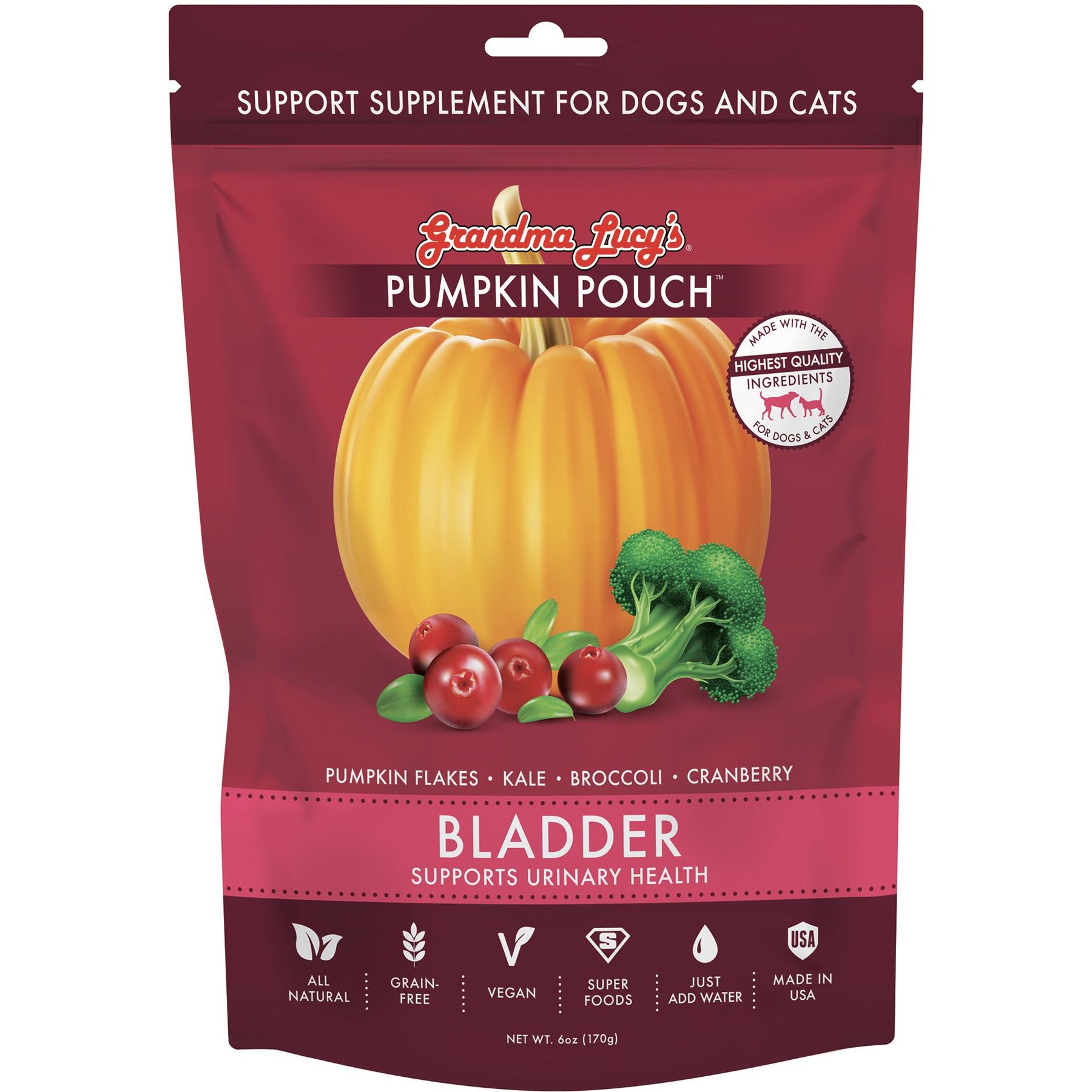 Grandma Lucy's Pumpkin Pouch Bladder Freeze-Dried Dog & Cat Food Topper