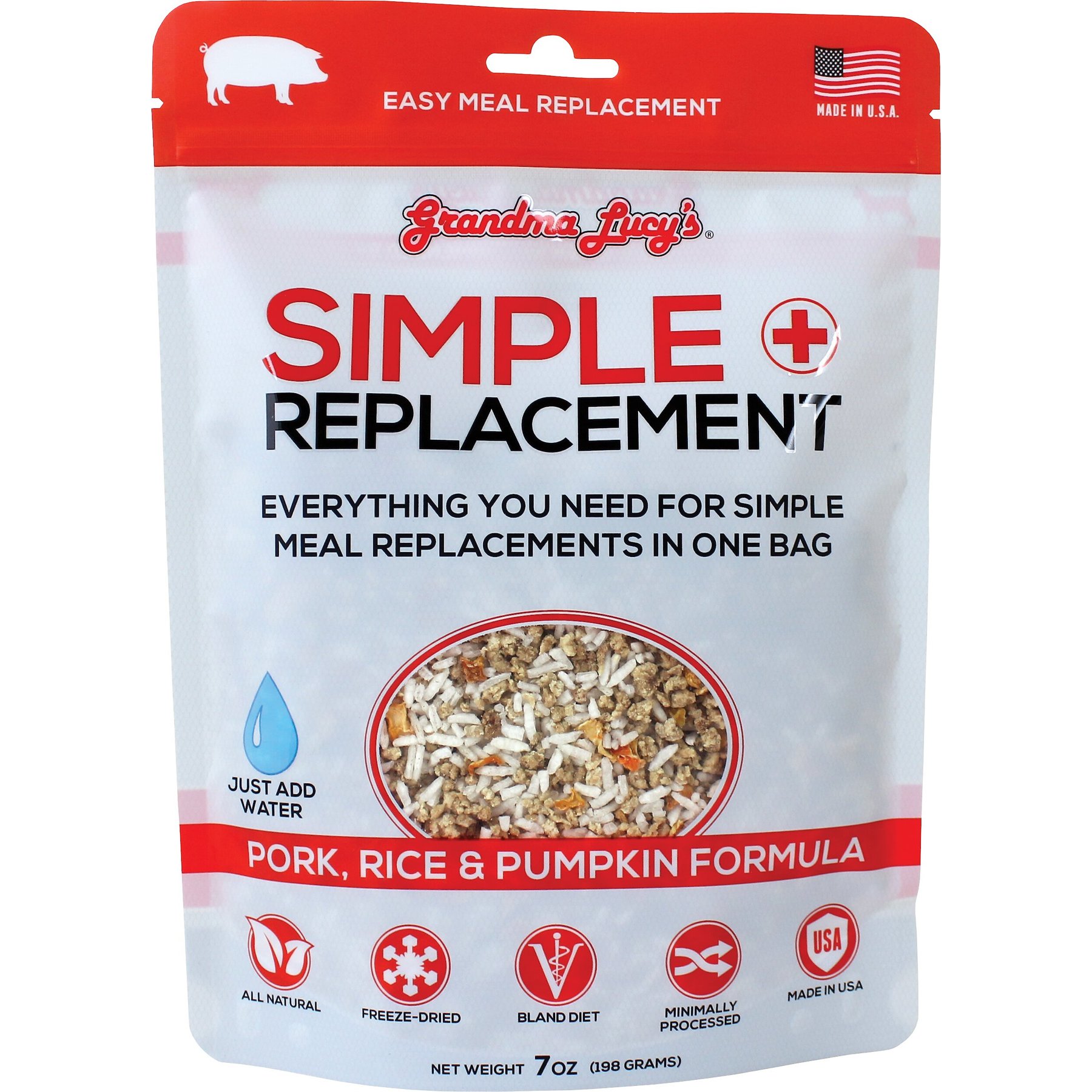 Grandma Lucy's Simple Replacement Pork, Rice & Pumpkin Formula Freeze-Dried Dog Food