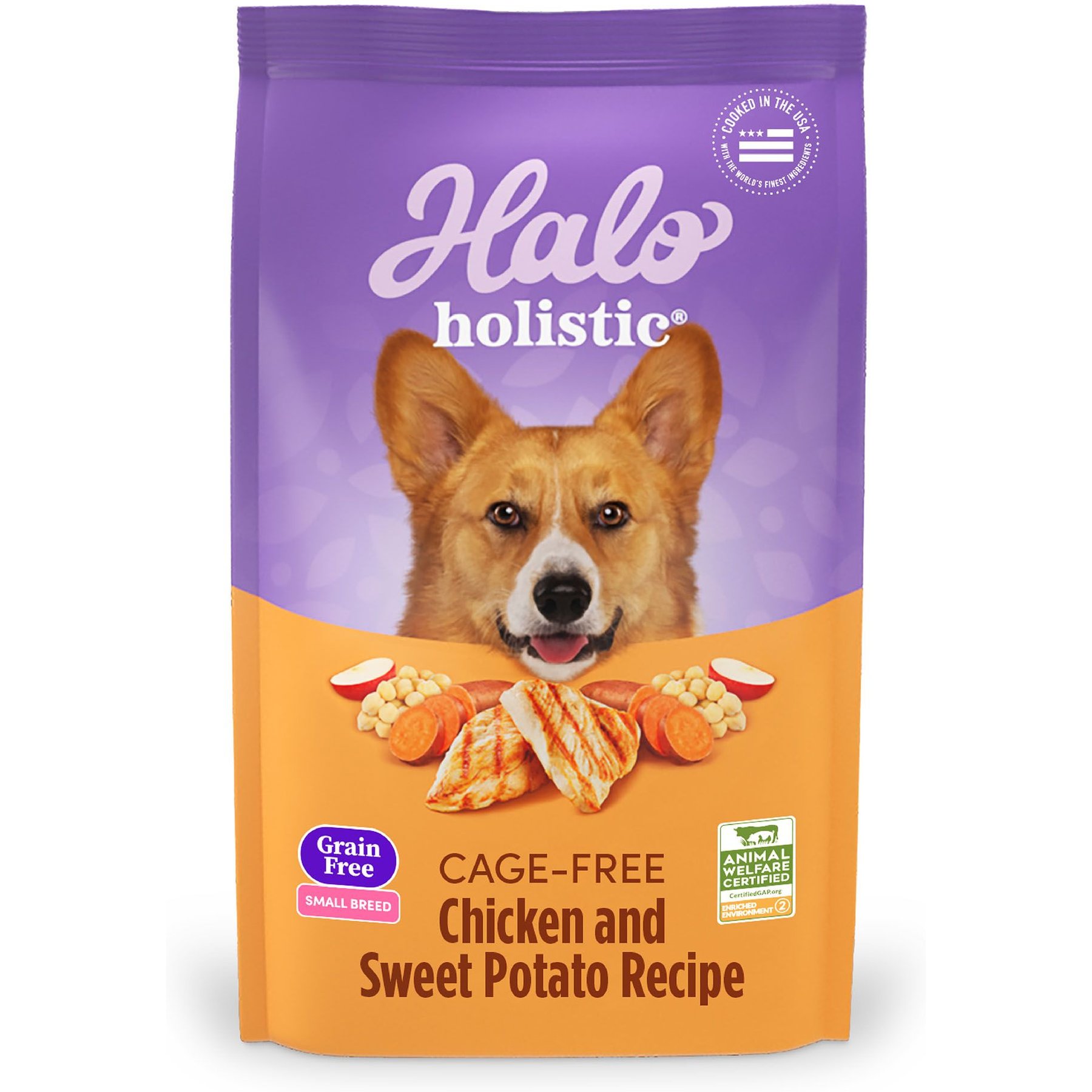 Halo Holistic Complete Digestive Health Grain-Free Chicken & Sweet Potato Dog Food Recipe Small Breed Dry Dog Food