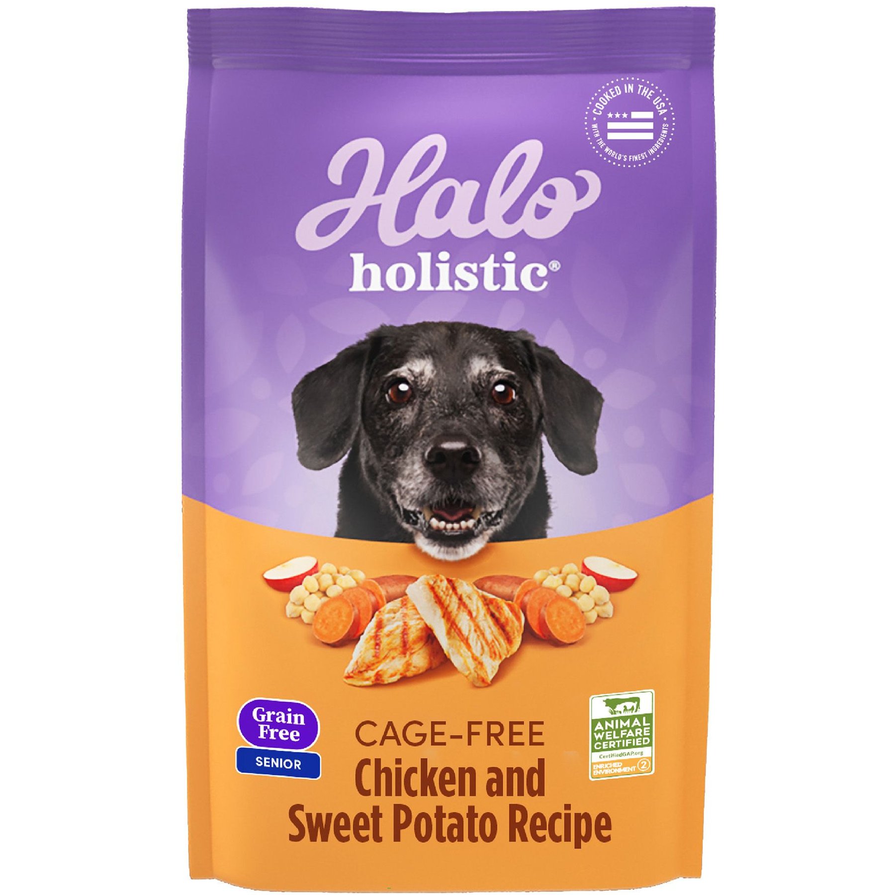 Halo Holistic Complete Digestive Health Grain-Free Chicken & Sweet Potato Recipe Senior Dry Dog Food