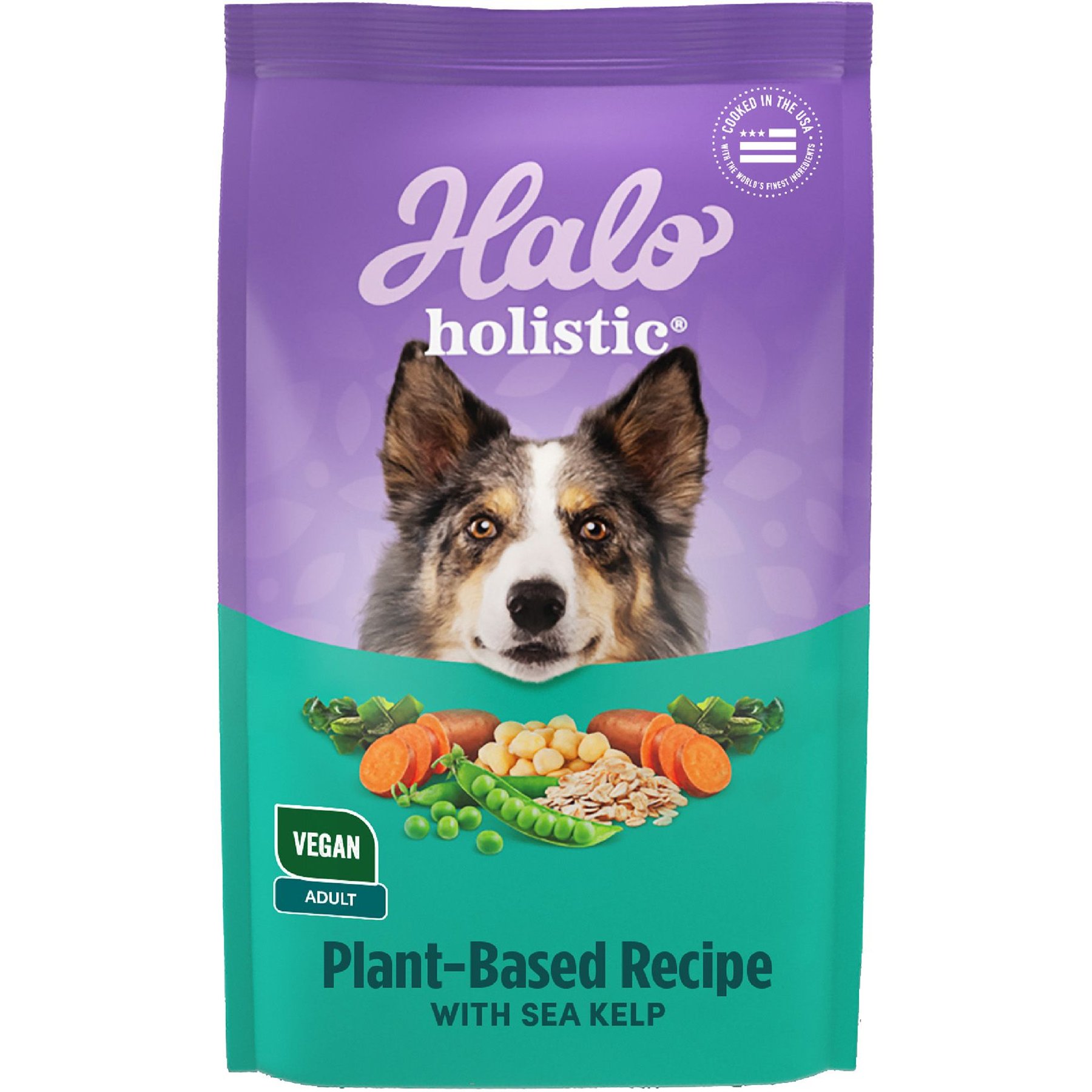 Halo Holistic Vegan Complete Digestive Health Plant-Based Recipe with Kelp Adult Formula Dry Dog Food