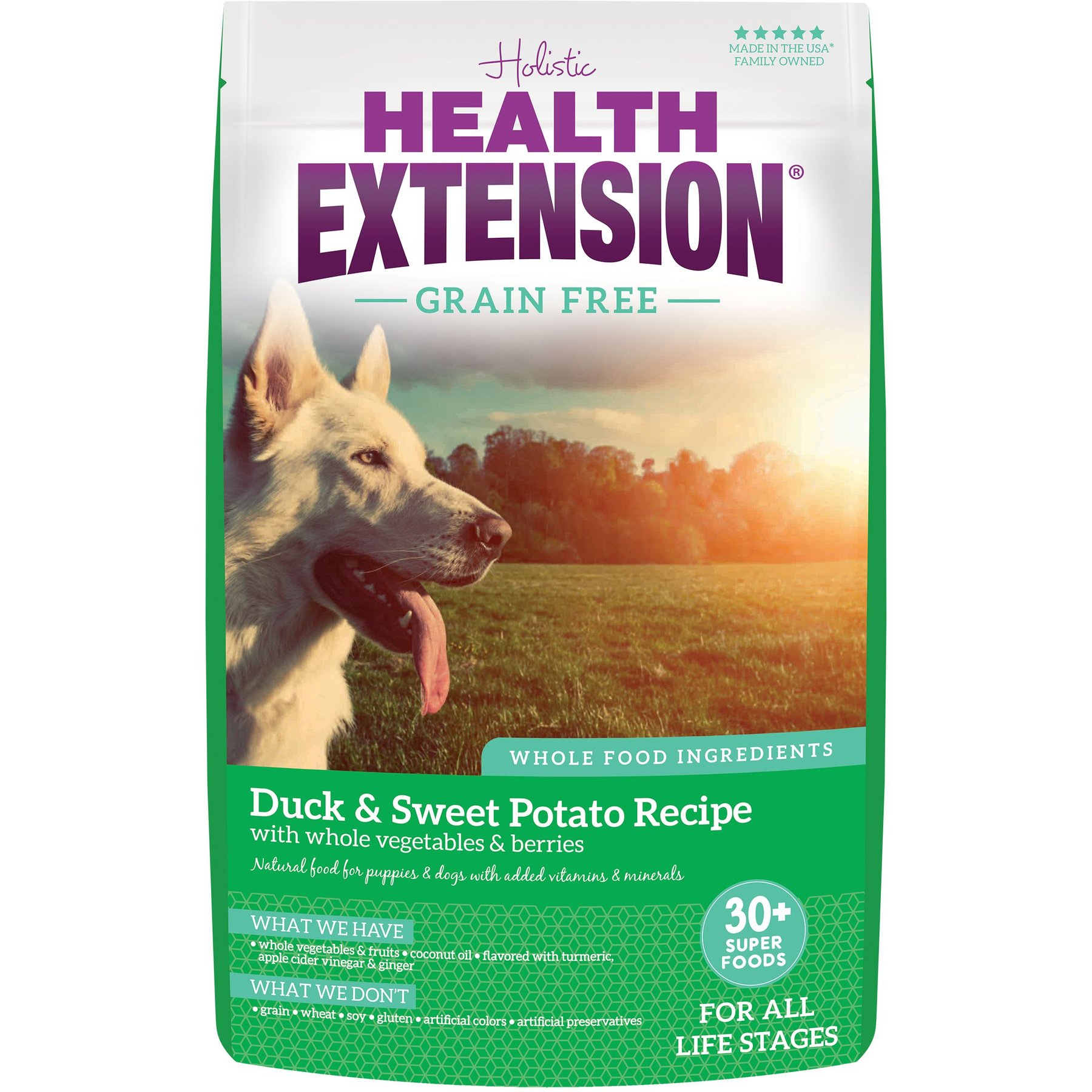 Health Extension Grain-Free Duck & Sweet Potato Recipe Dry Dog Food