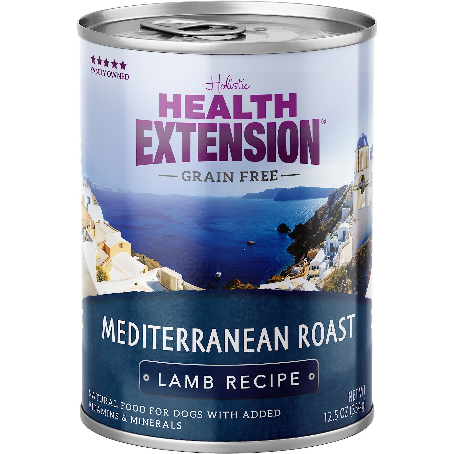 Health Extension Mediterranean Roast Lamb Recipe Grain-Free Wet Dog Food, 12.5-oz can, case of 12