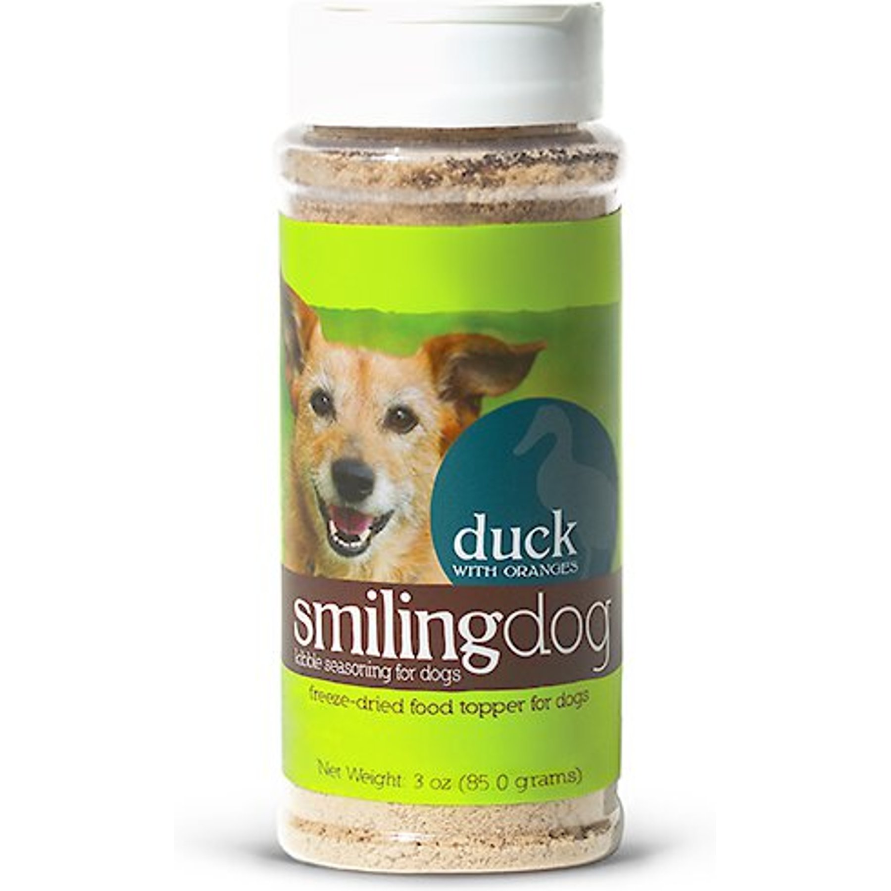 Herbsmith Smiling Dog Kibble Seasoning Freeze-Dried Duck with Oranges Dog Food Topper