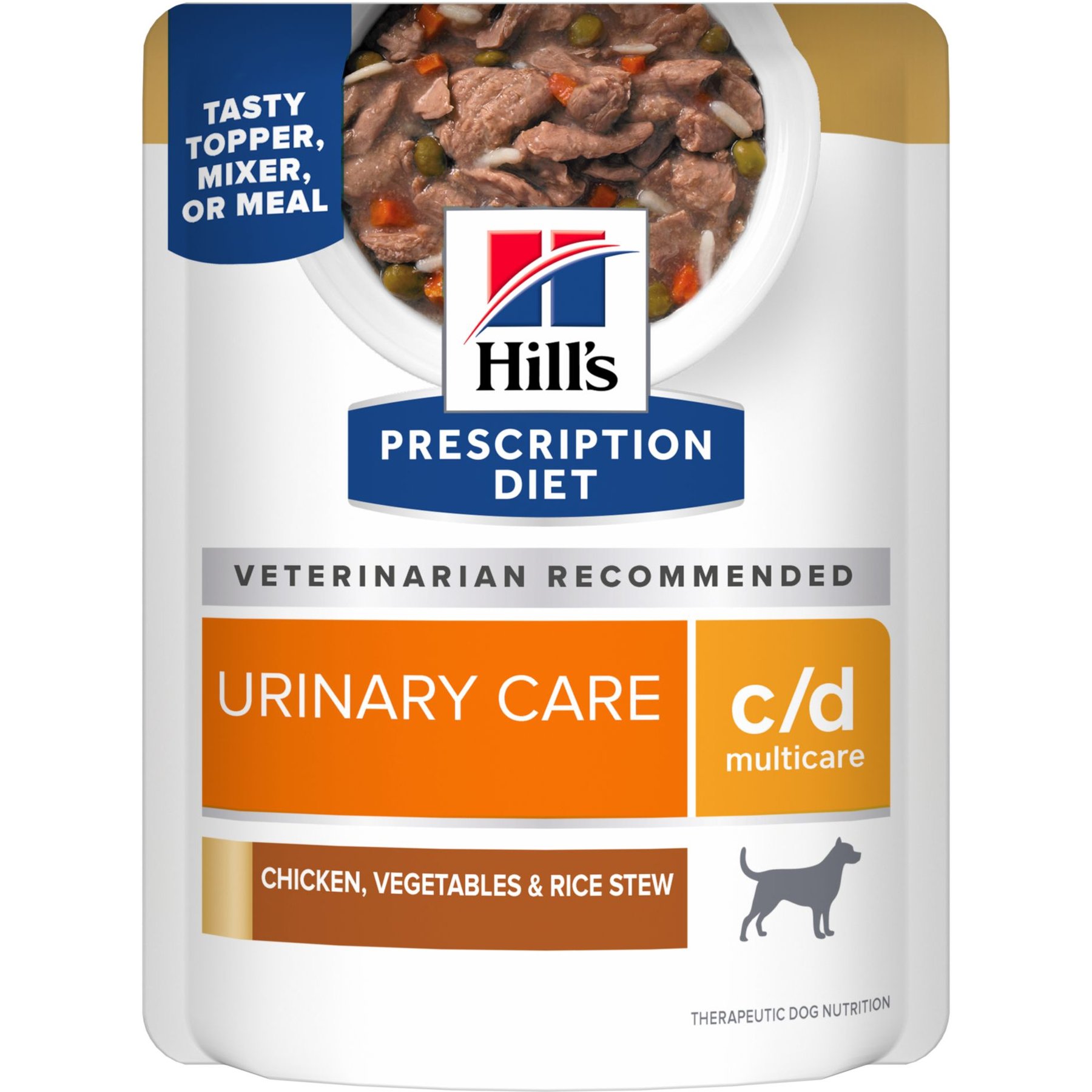Hill's Prescription Diet c/d Multicare Canine Chicken, Vegetables & Rice Stew Wet Dog Food, 2.8-oz pouch, case of 24