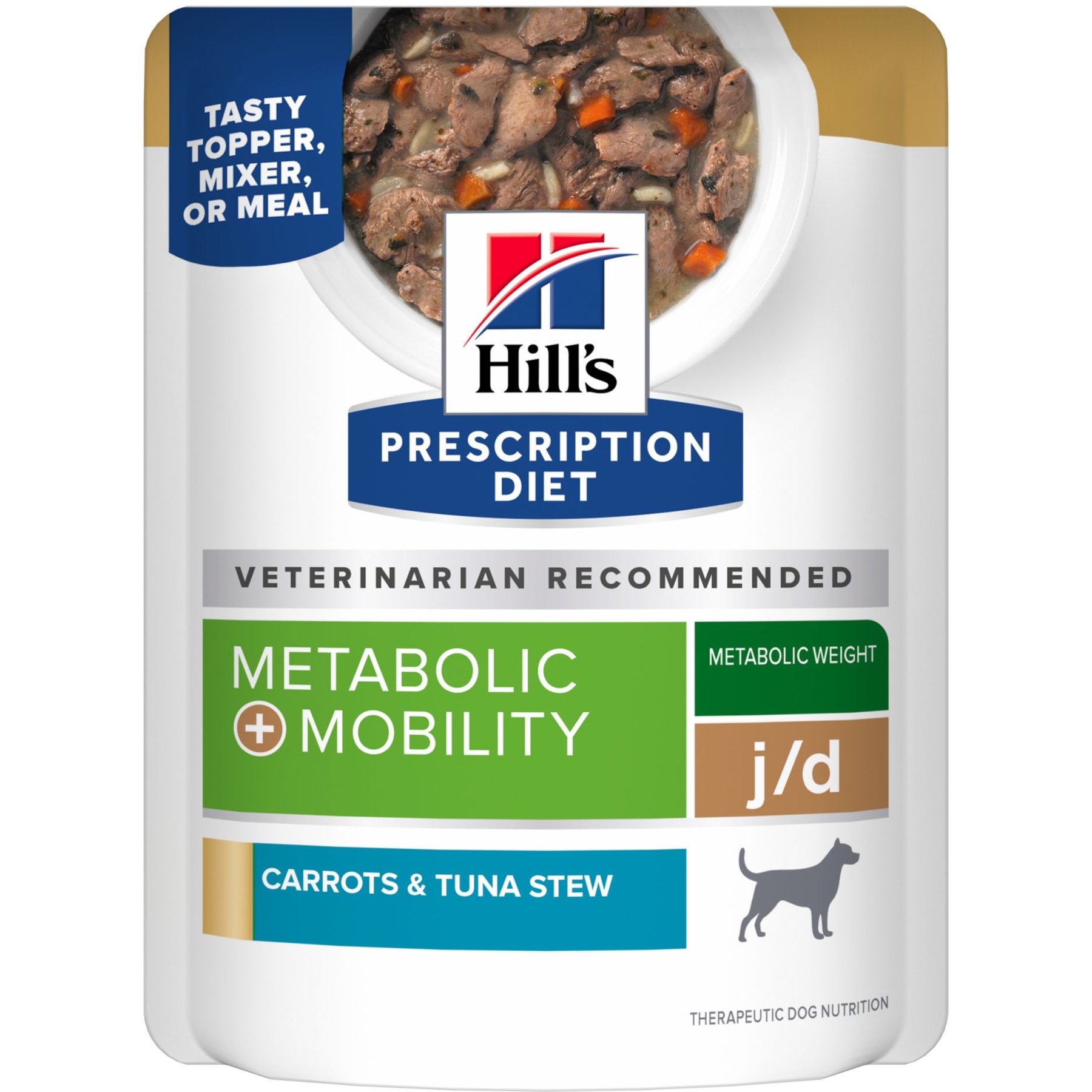 Hill's Prescription Diet Metabolic +j/d Carrot & Tuna Stew Wet Dog Food, 2.8-oz pouch, case of 24