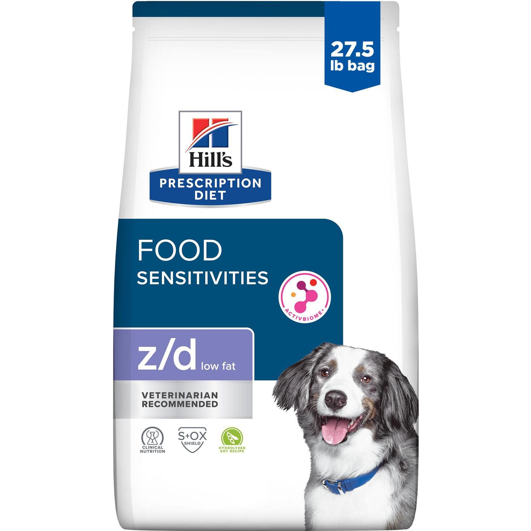 Hill's Prescription Diet z/d Low Fat Hydrolyzed Soy Recipe Food Sensitivities Dry Dog Food