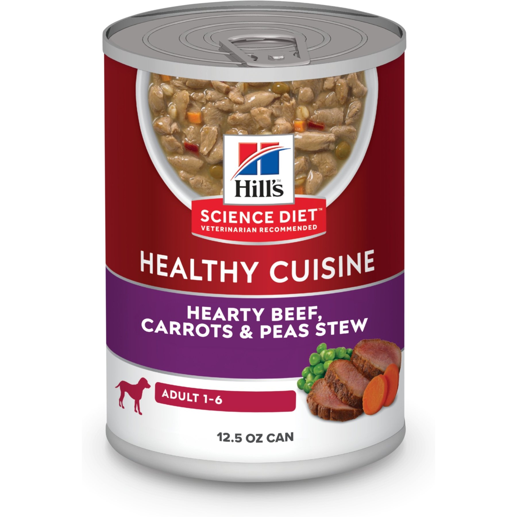 Hill's Science Diet Adult Healthy Cuisine Hearty Beef, Carrots & Peas Stew Wet Dog Food
