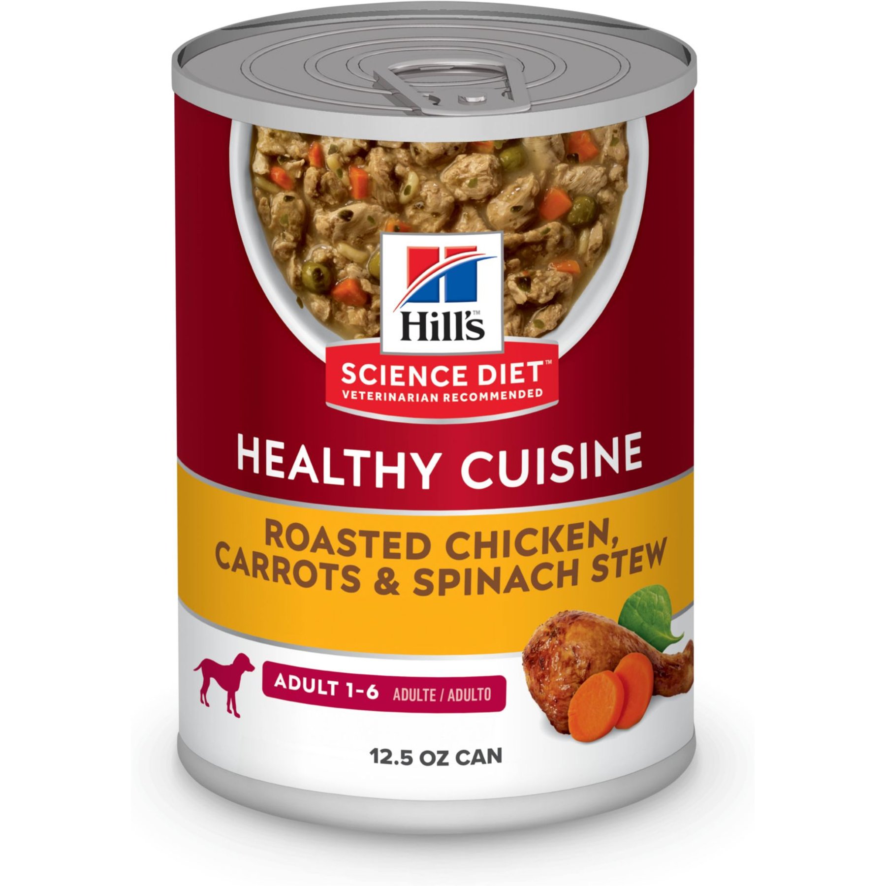 Hill's Science Diet Adult Healthy Cuisine Roasted Chicken, Carrots & Spinach Stew Wet Dog Food