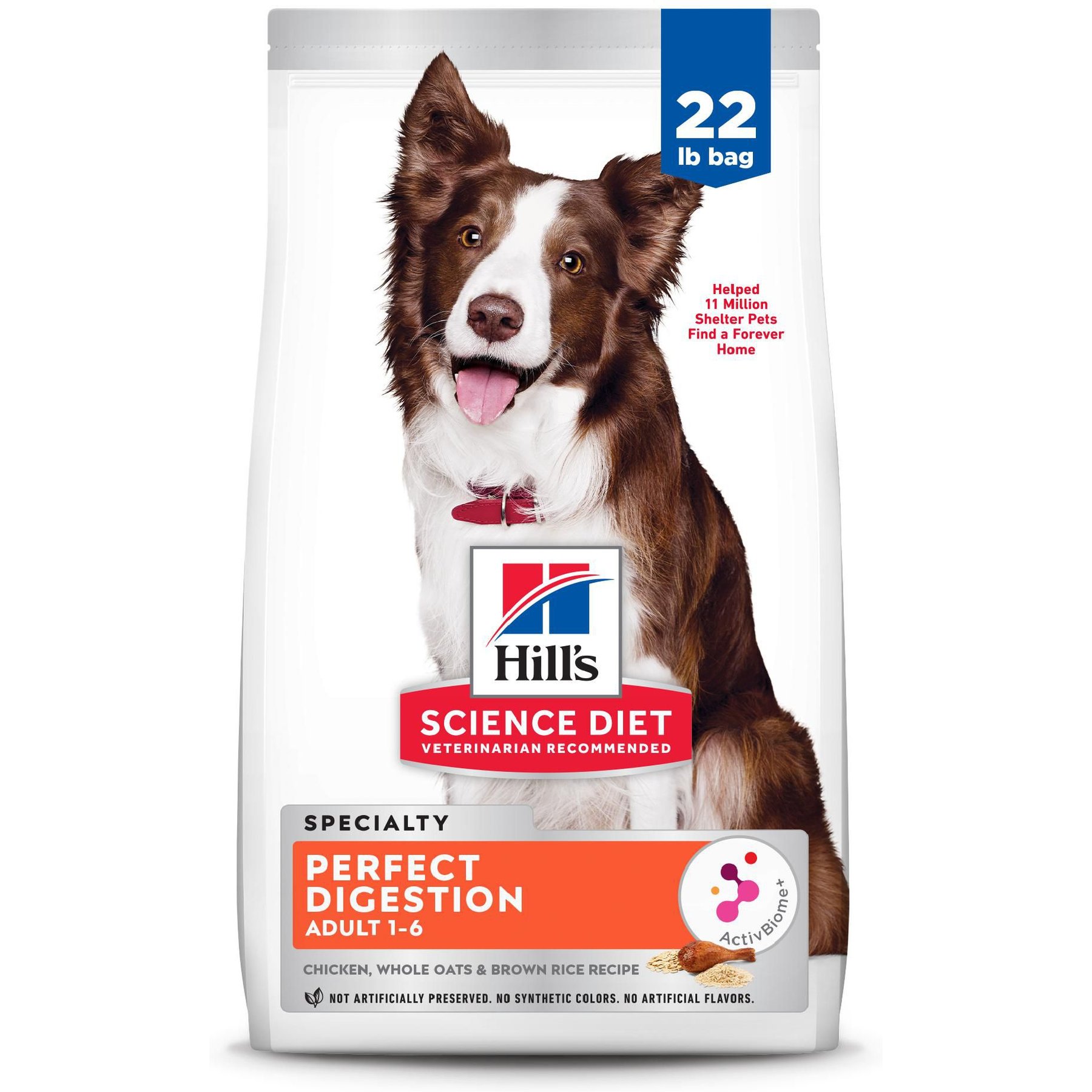 Hill's Science Diet Adult Perfect Digestion Chicken, Brown Rice, & Whole Oats Recipe Dry Dog Food