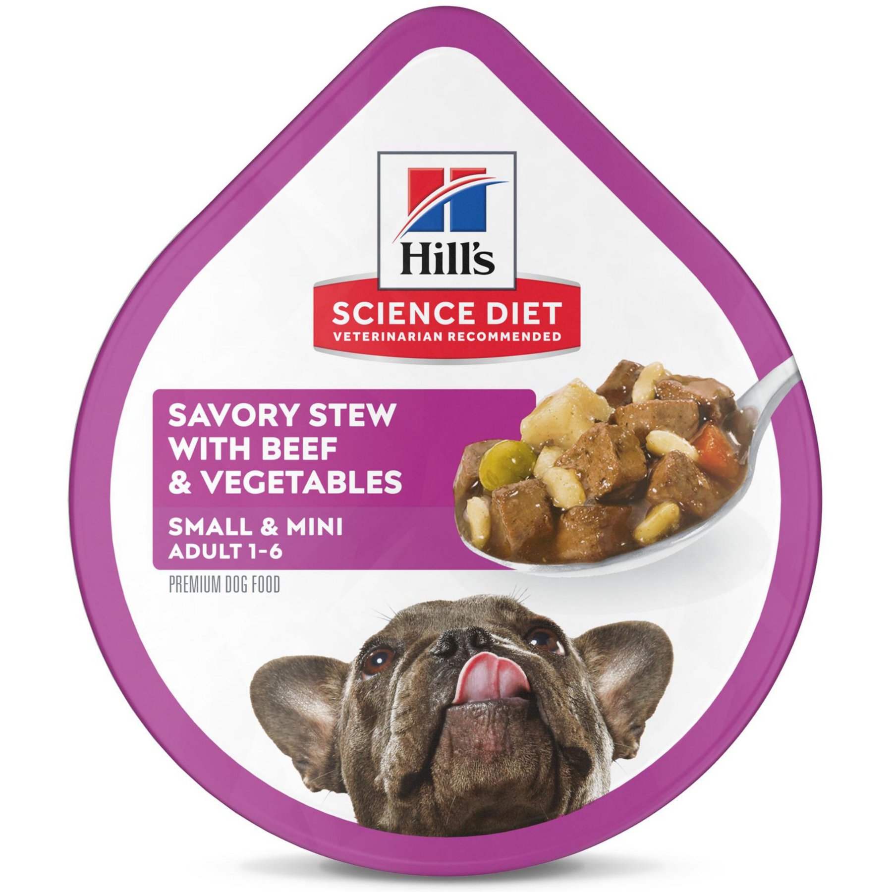 Hill's Science Diet Adult Small Breed & Mini Breed Savory Stew Beef & Vegetable Wet Dog Food Trays